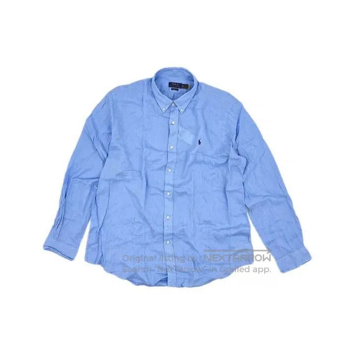 Polo Ralph Lauren Polo Ralph Lauren Men's Blue Logo Button Long. Size US XXL / EU 58 / 5 - 2 Thumbnail