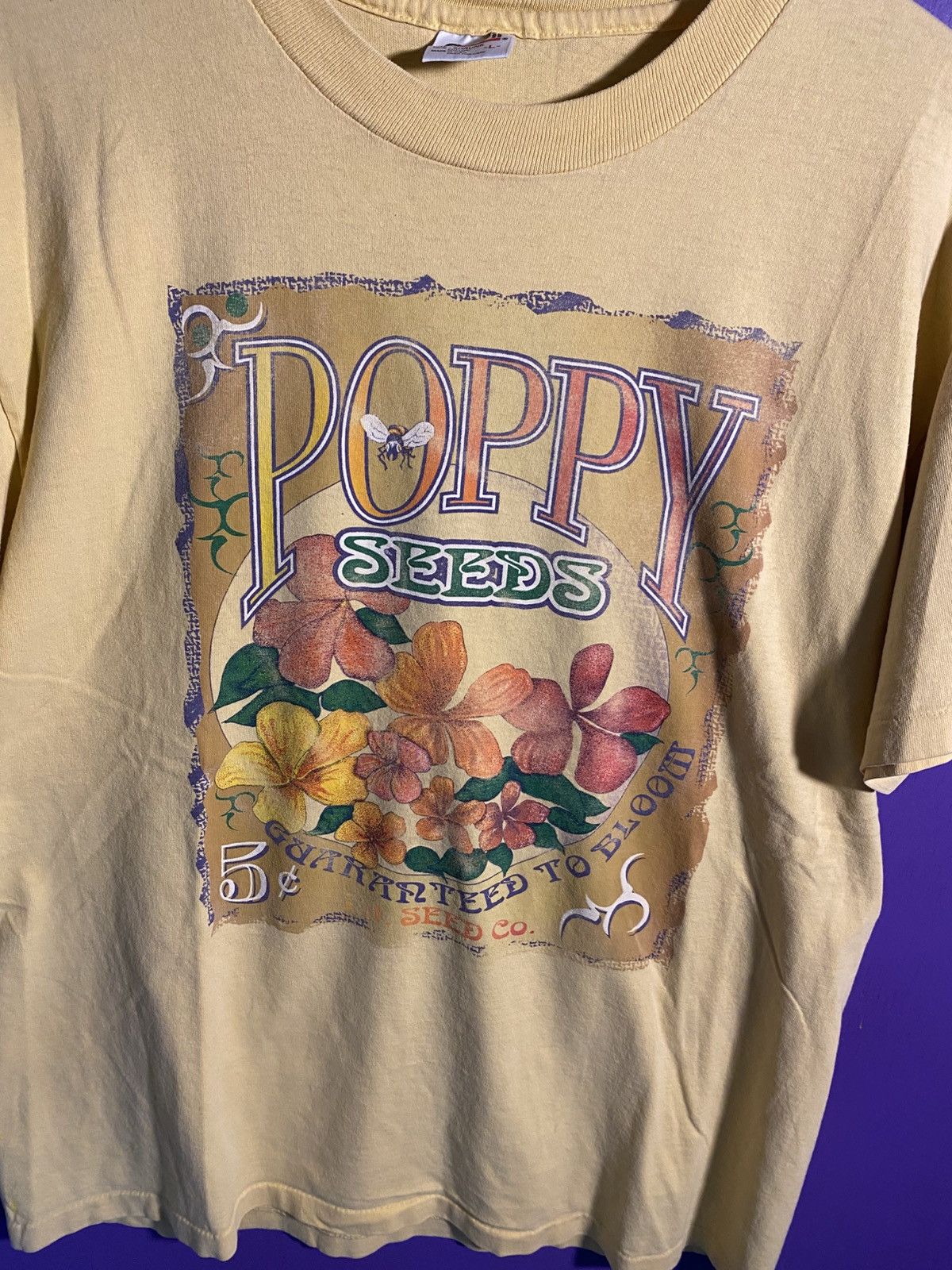 Other Vintage 90s Poppy seeds flowers nature tee Size US L / EU 52-54 / 3 - 3 Thumbnail