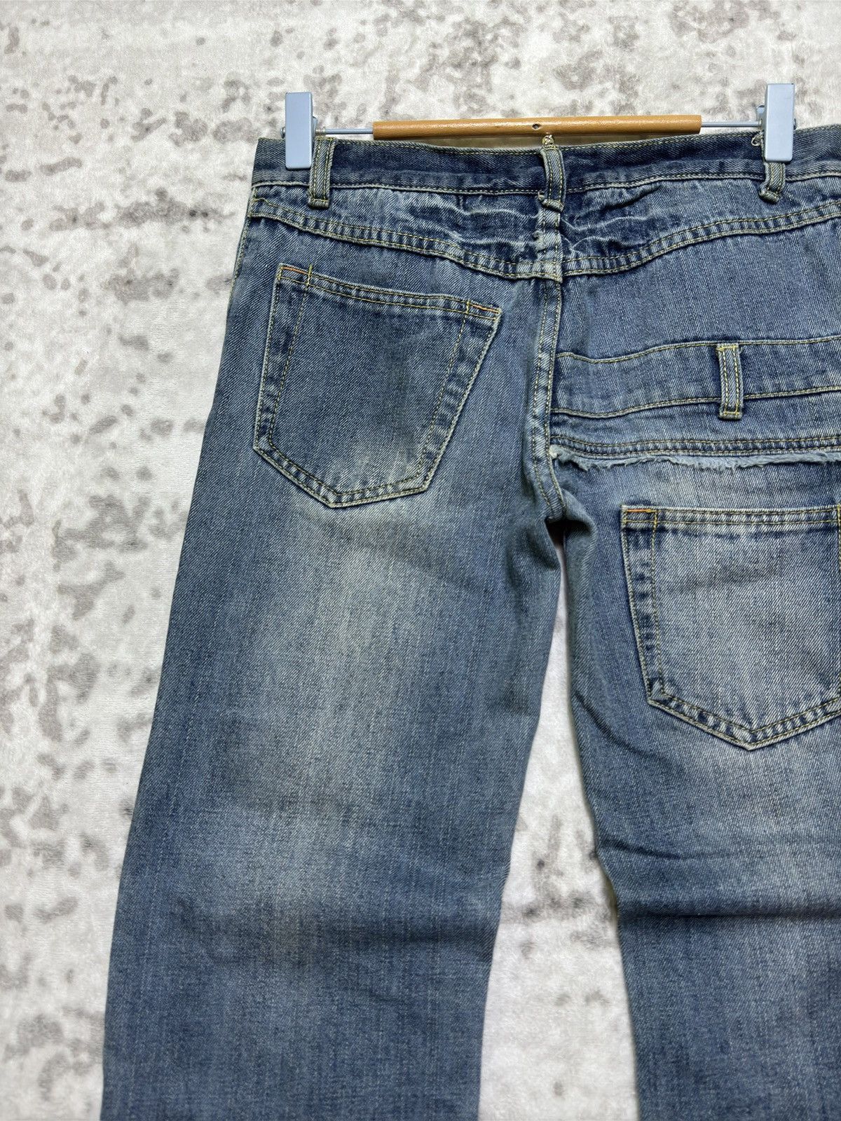 Japanese Brand Y2K Kiliwatch Paris Multipocket Patchwork Denim Jeans Size 28" / US 6 / IT 42 - 9 Thumbnail