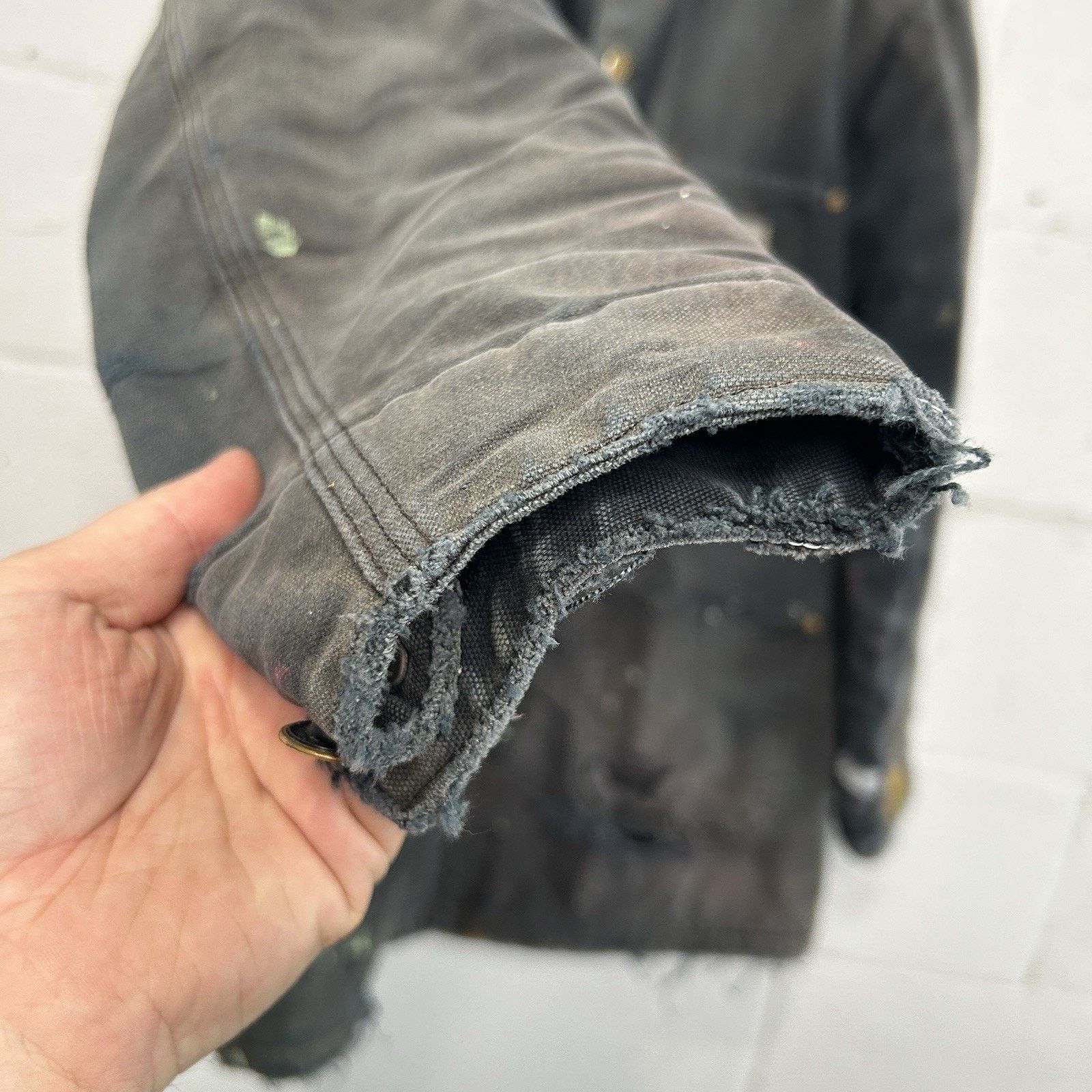 Carhartt Thrashed Vintage Carhartt Blanket-Lined Chore Coat “Black” Size US S / EU 44-46 / 1 - 12 Thumbnail