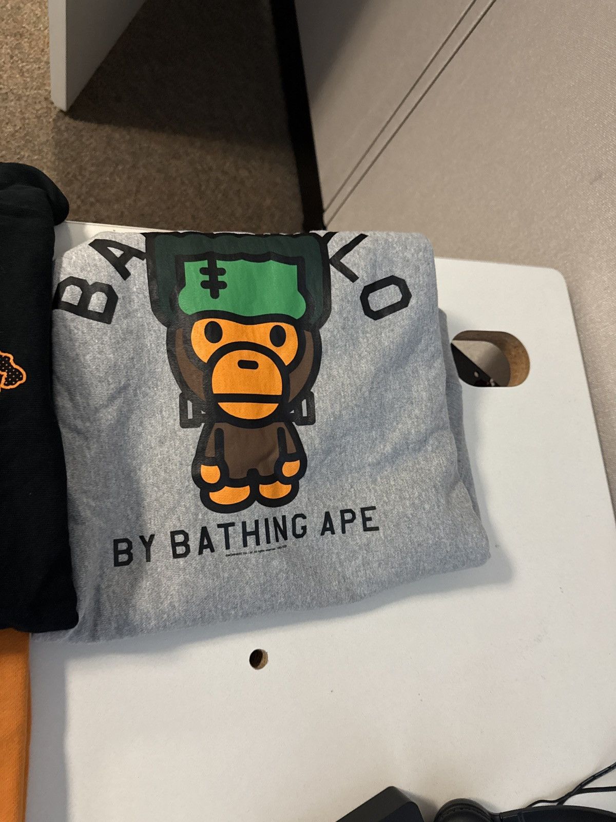 Bape BAPE Baby Milo Frankenstein Crewneck Sweatshirt – Grey Size US L / EU 52-54 / 3 - 1 Thumbnail