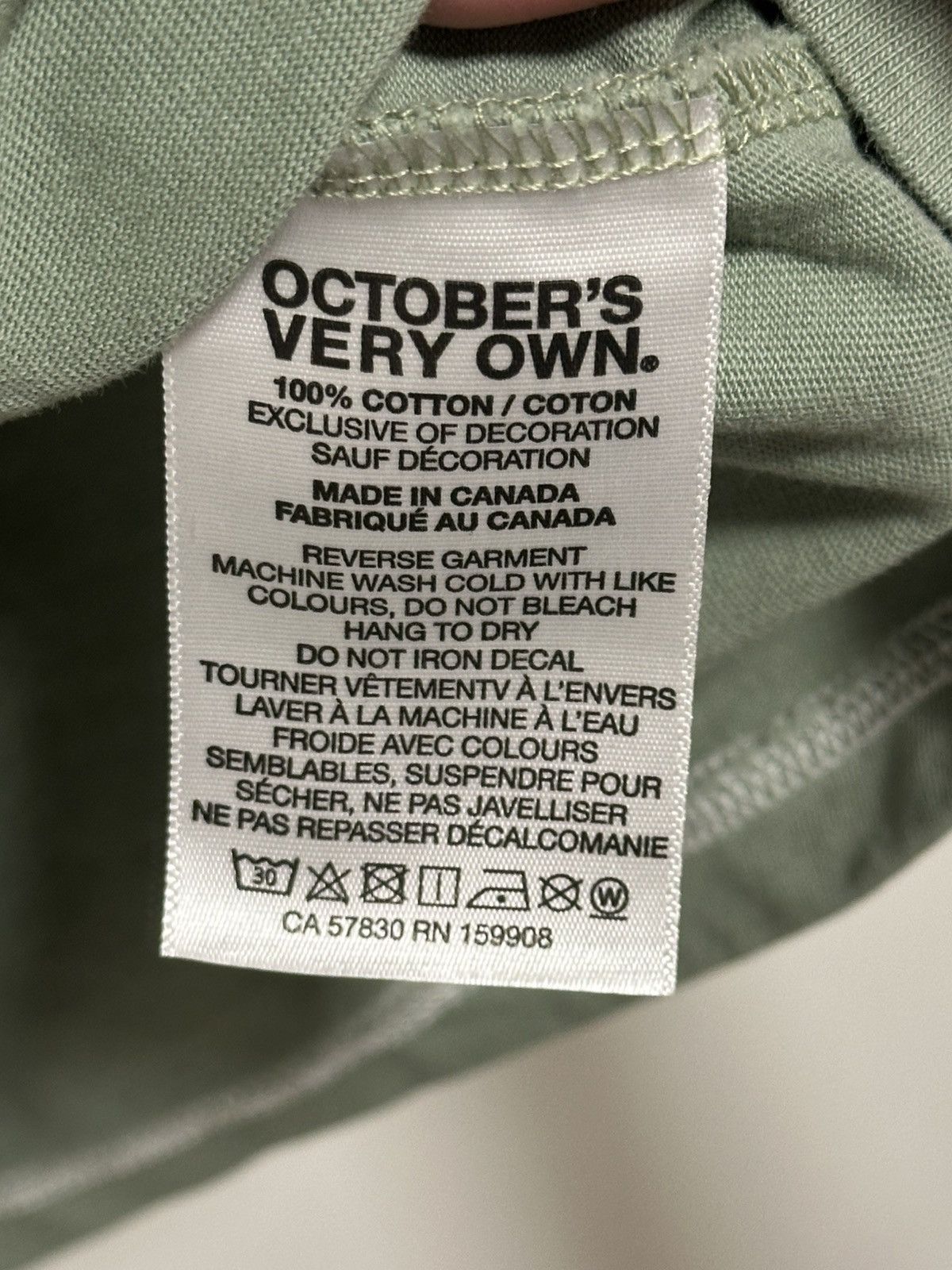 October's Very Own October’s Very Own Contrast Stitch T-Shirt Mint (S) Size US S / EU 44-46 / 1 - 5 Thumbnail