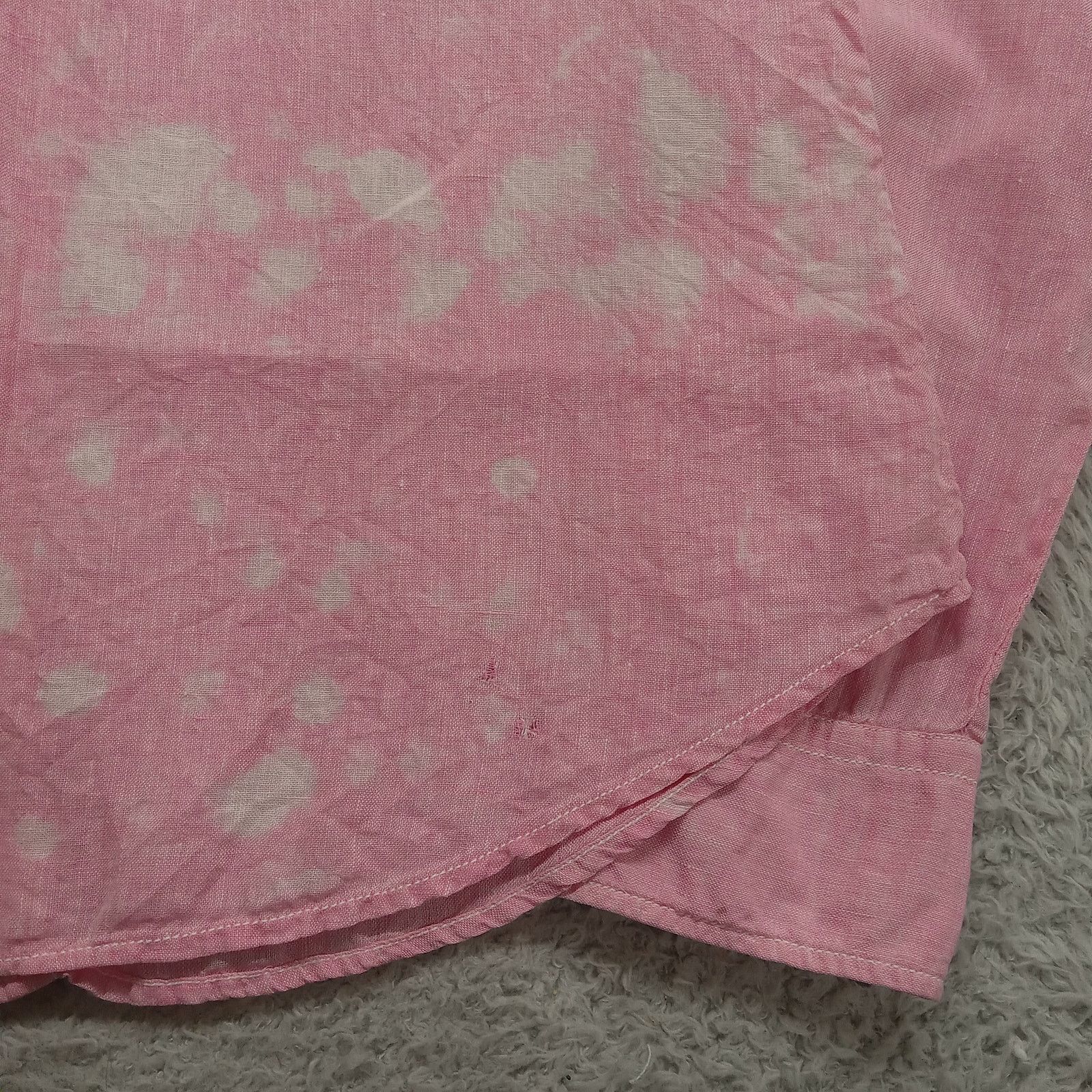 Ralph Lauren Ralph Lauren Top 8 Women's Distressed Button Up Pink Linen Size M / US 6-8 / IT 42-44 - 2 Thumbnail