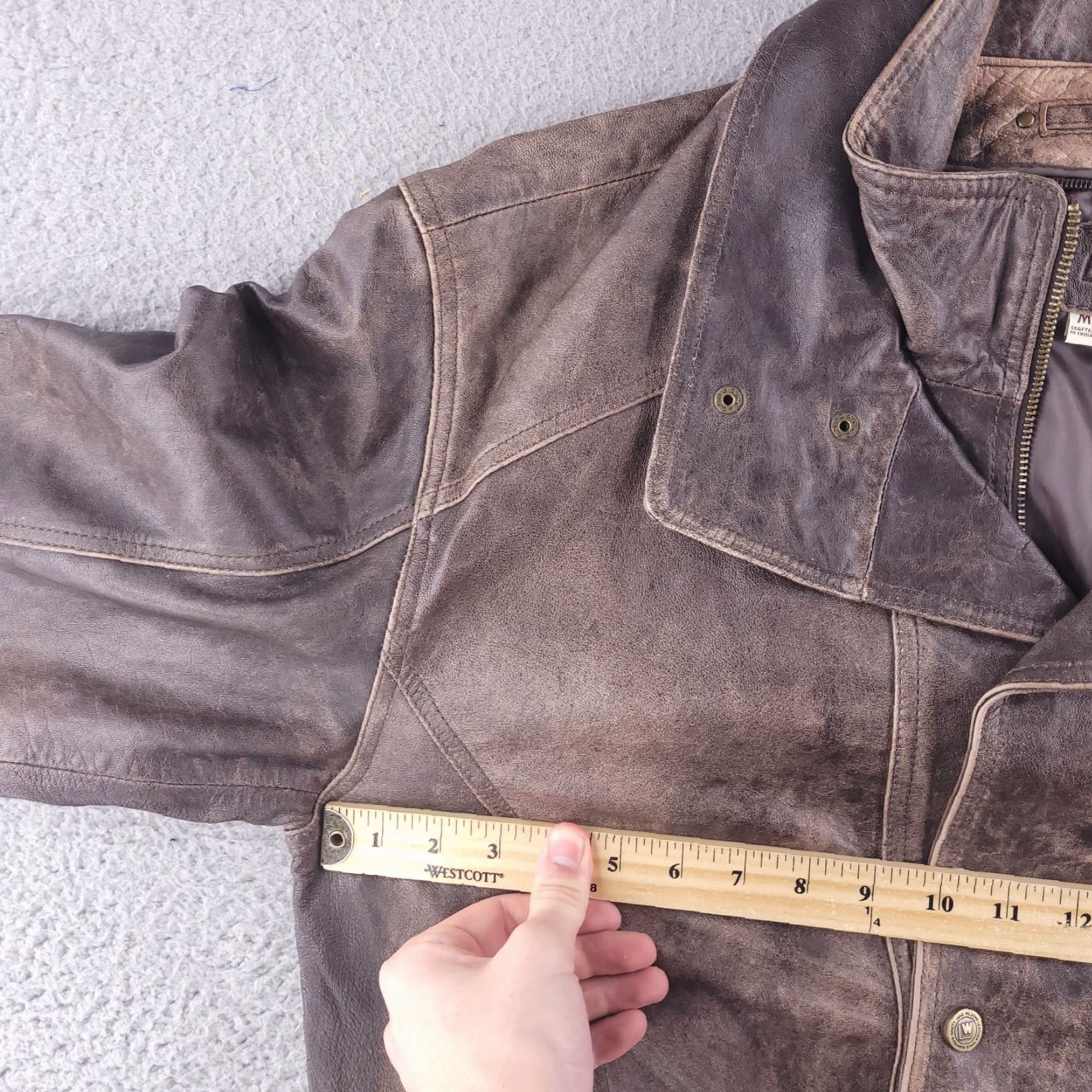 Vintage Wilson Leather Jacket Mens M Brown Biker Western Cowboy Jacket Mens Brown Leather Size US M / EU 48-50 / 2 - 7 Thumbnail
