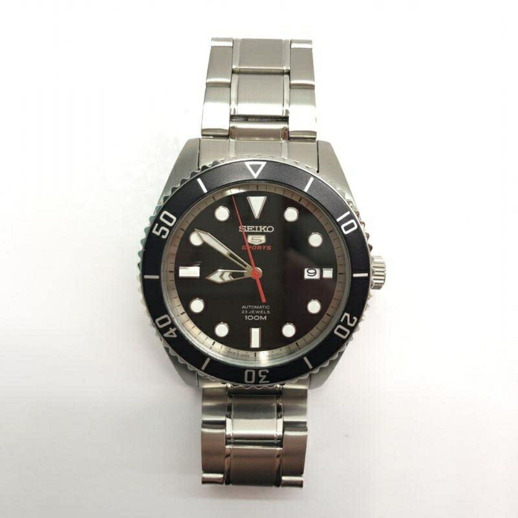 image of Seiko 5 Automatic Stainless Steel Sport 4R35-02D0 in Black, Women's