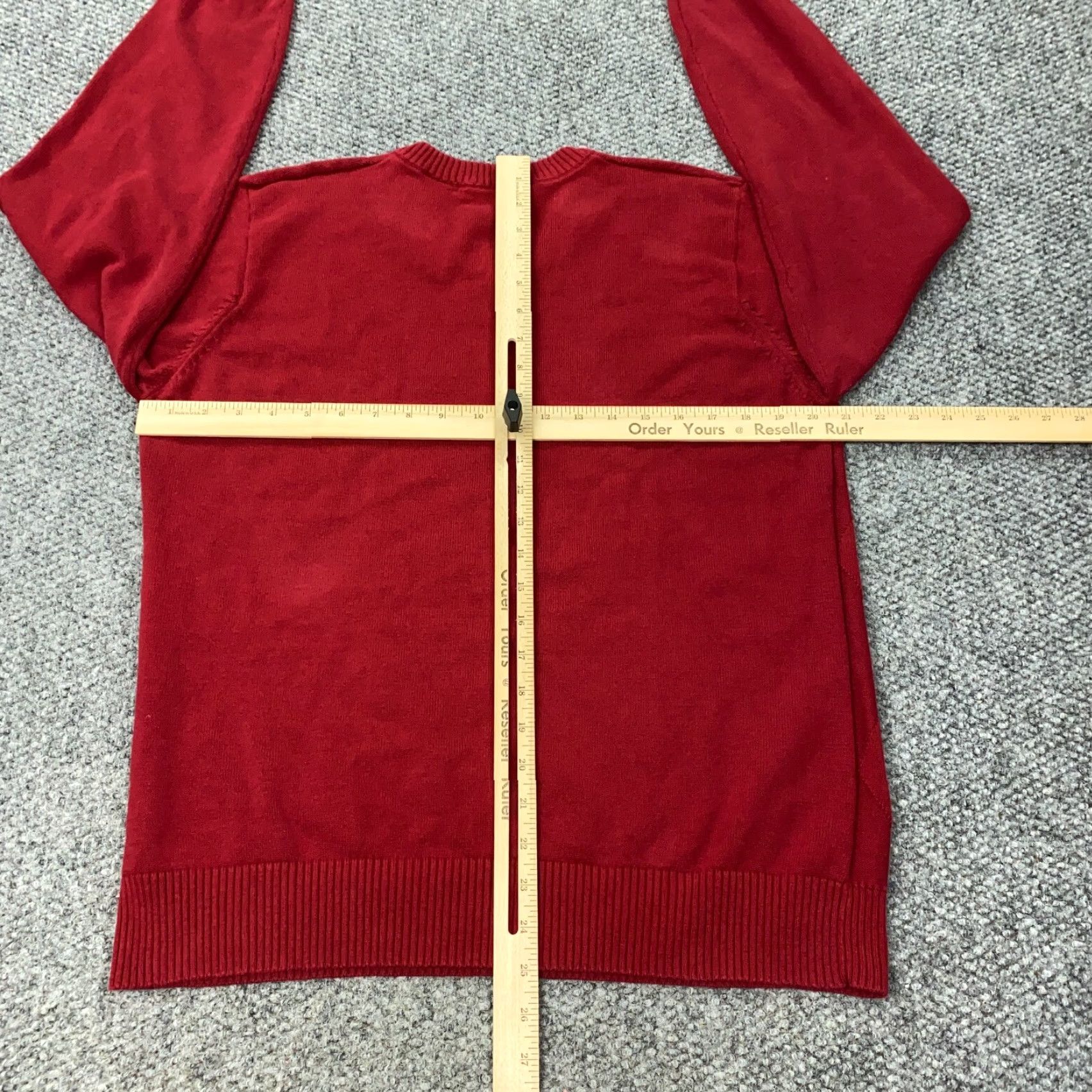 Oscar De La Renta VINTAGE Oscar de la Renta Sweater Knit Pullover Mens Large Red V-Neck Diamond Geometric Lightweight Geometric Hipster Designer Mens Clothing Size US L / EU 52-54 / 3 - 4 Thumbnail