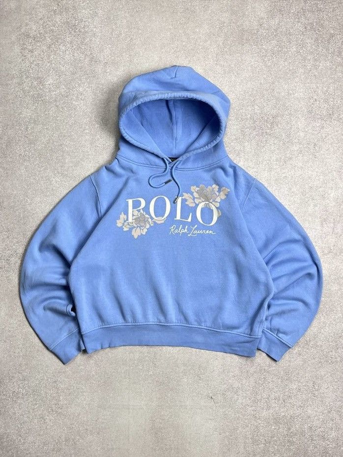 Polo Ralph Lauren × Vintage Vintage Polo Ralph Lauren Flower Boxy Hoodie Y2K XL Size US XL / EU 56 / 4 - 1 Thumbnail