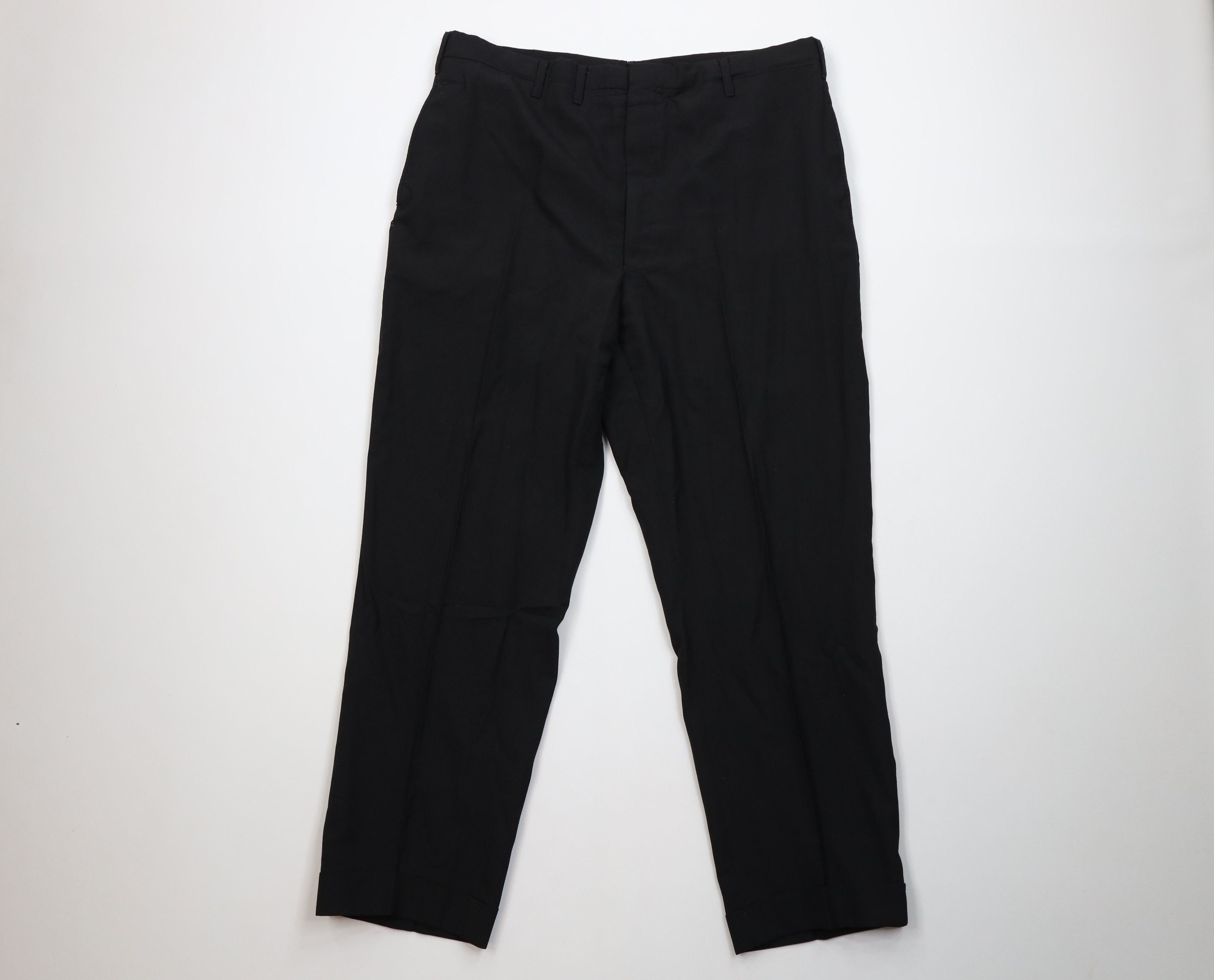 Vintage 50s 60s Streetwear Wool Blend Knit Chino Pants USA