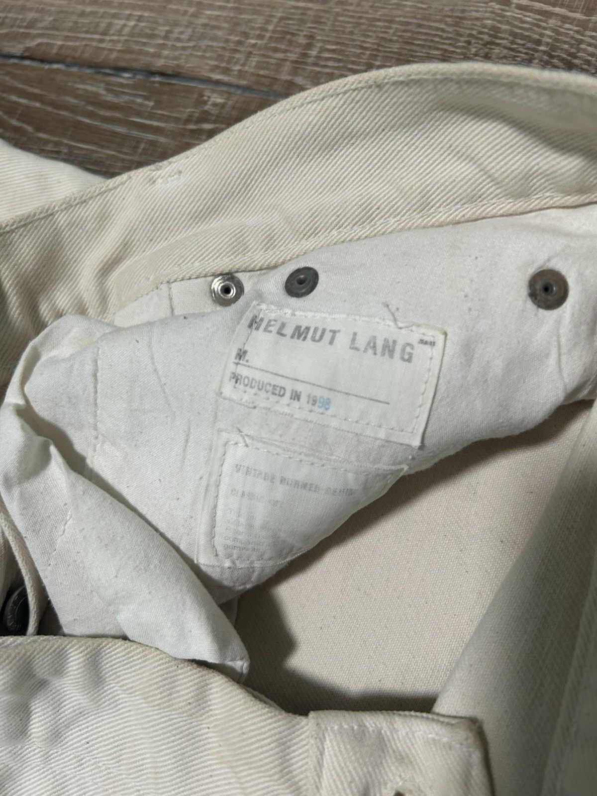Helmut Lang × Vintage AW1998 Helmut Lang Flame Thrower Burned Jeans Size US 28 / EU 44 - 3 Thumbnail
