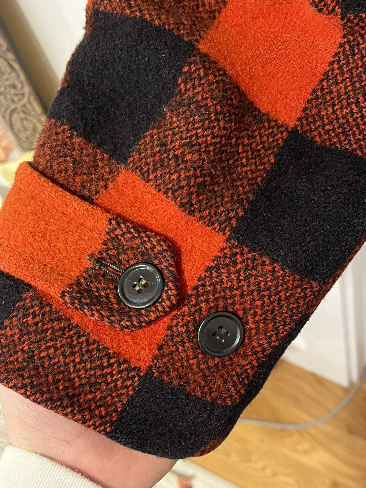 Other 50s/60s Vintage Lined Wool Buffalo Check Workwear Jacket 46 Size US M / EU 48-50 / 2 - 8 Thumbnail