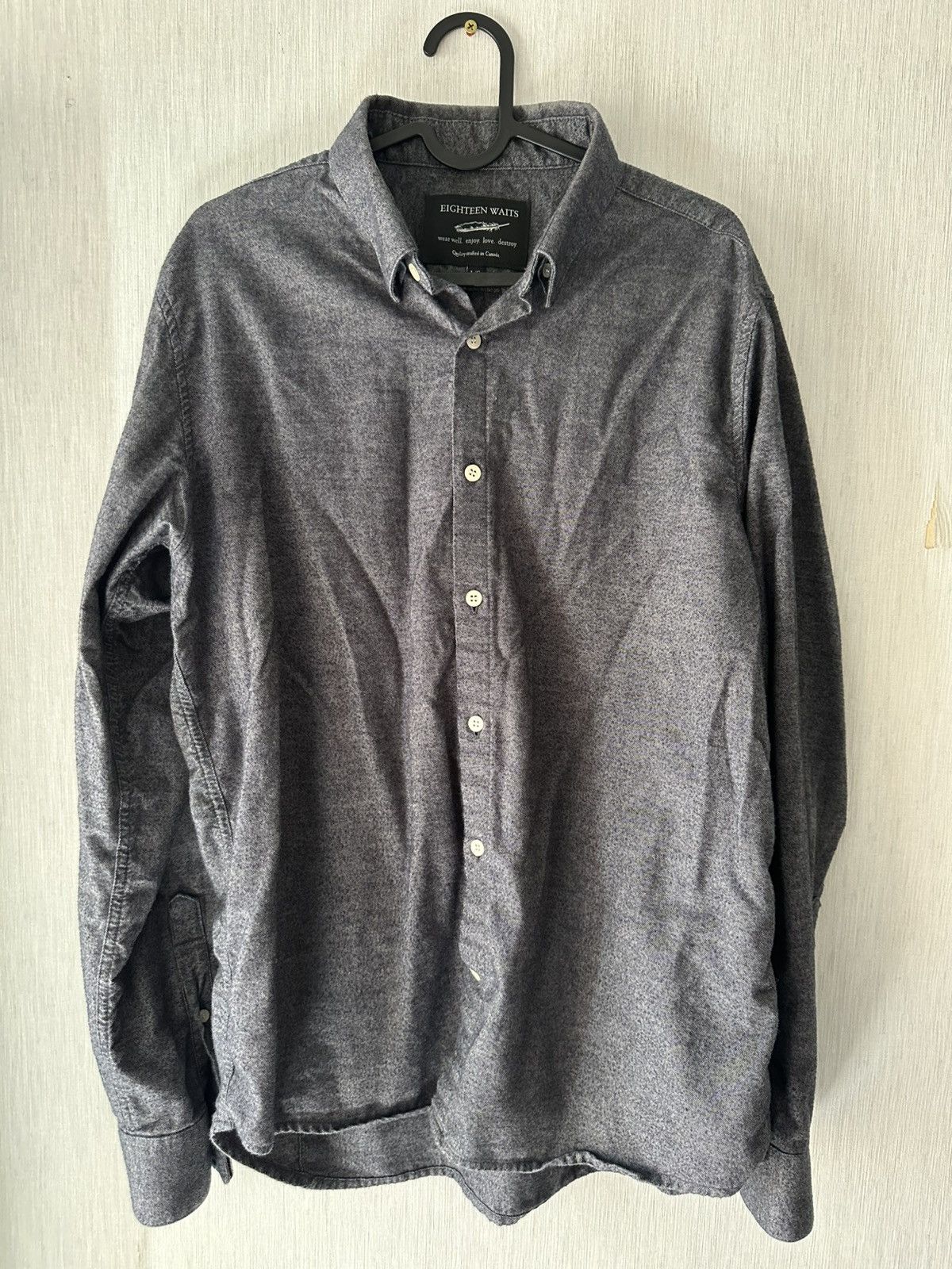 18 Waits Gray button-down shirt Size US L / EU 52-54 / 3 - 1 Thumbnail
