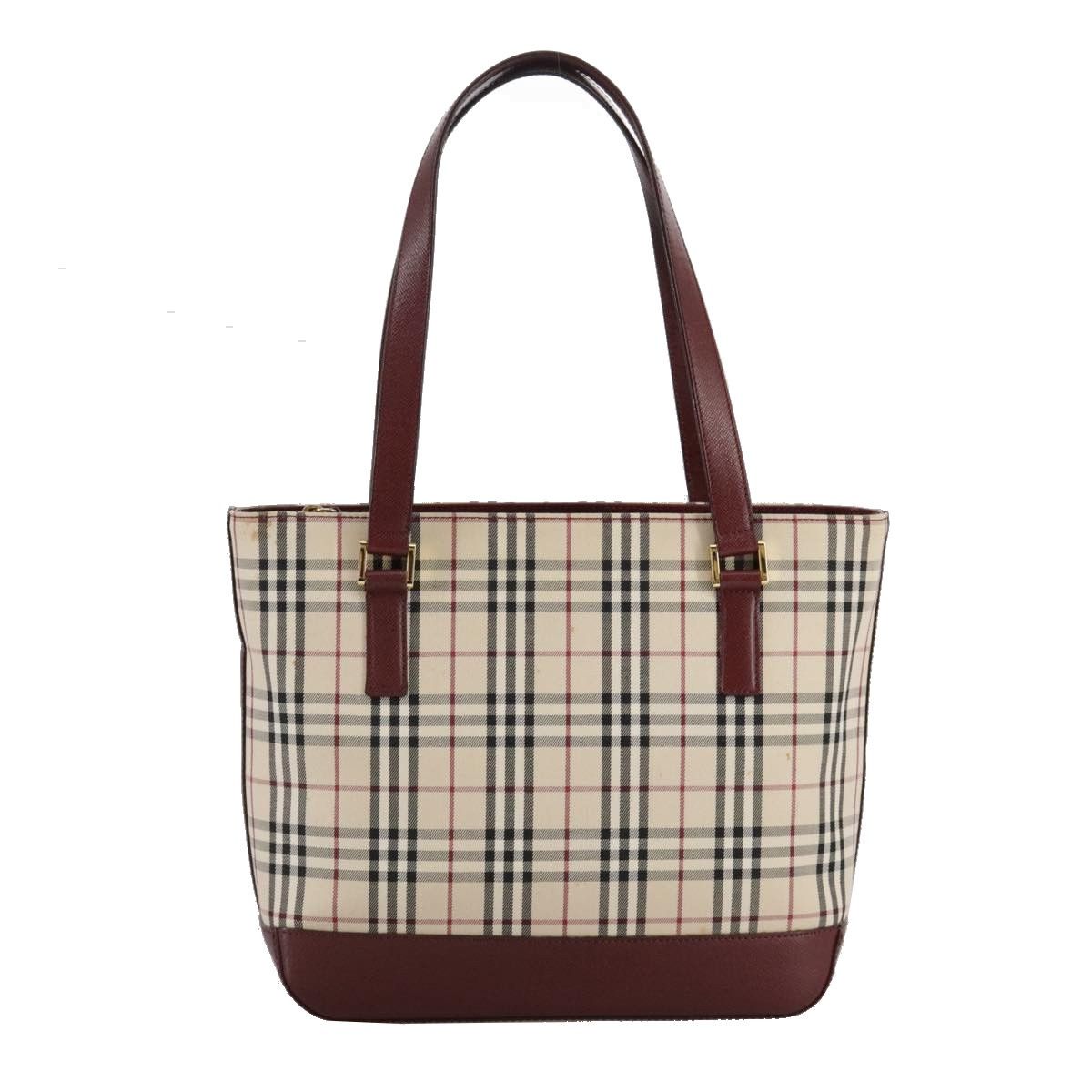 Burberry Nova Check Beige Canvas Tote Bag (Pre-Owned) Size ONE SIZE - 1 Thumbnail