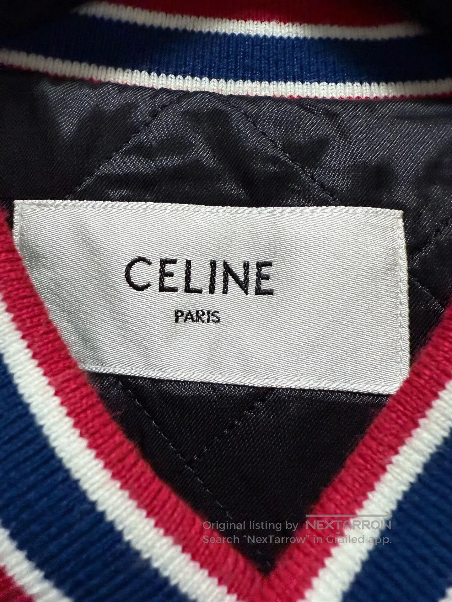Celine Celine Colorblock Leather Sleeve Baseball Jacket. Size XS / US 0-2 / IT 36-38 - 3 Thumbnail
