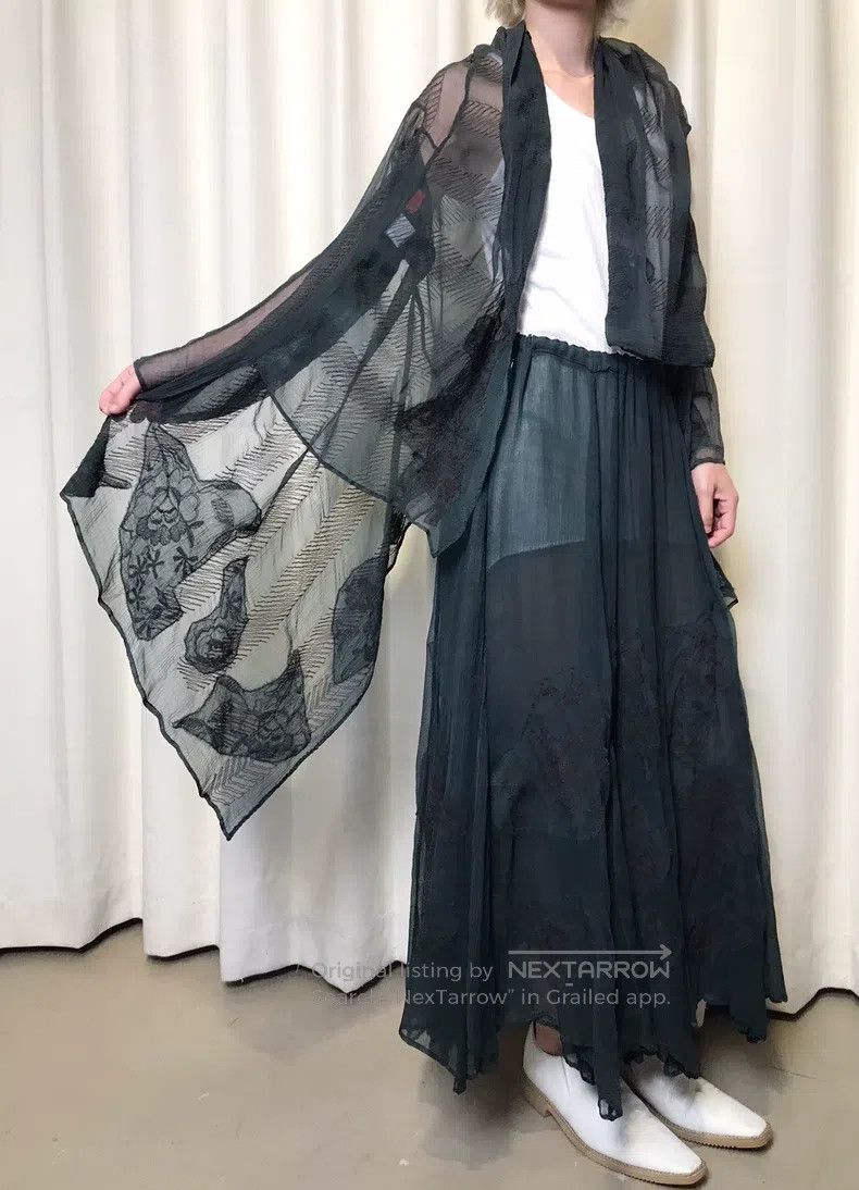 Issey Miyake Issey Miyake Vintage Plant Embroidered Cover-Up Coat Size S / US 4 / IT 40 - 3 Thumbnail
