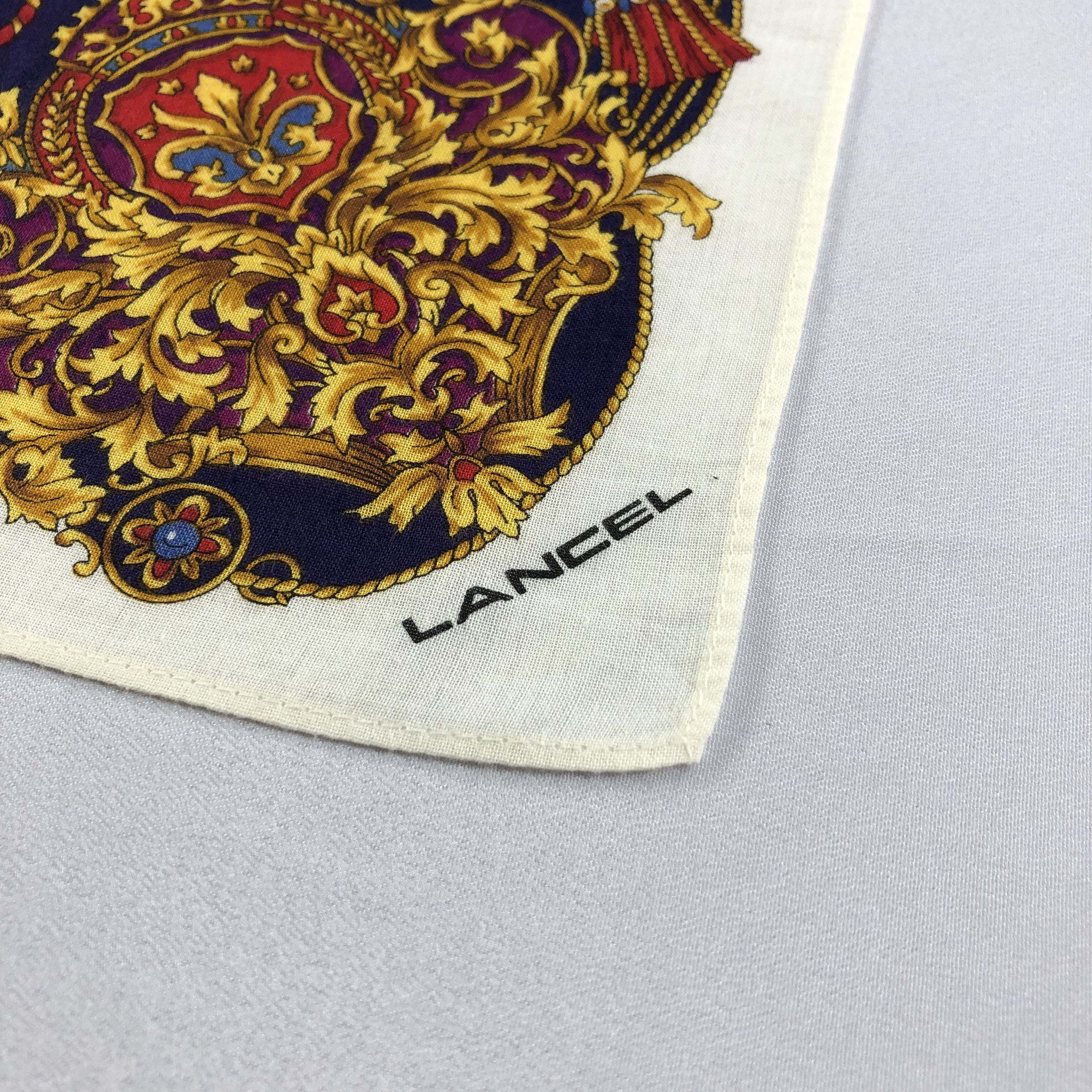 Lancel × Vintage Lancel Baroque Handkerchief Neckerchief Bandana H2087 Size ONE SIZE - 4 Thumbnail