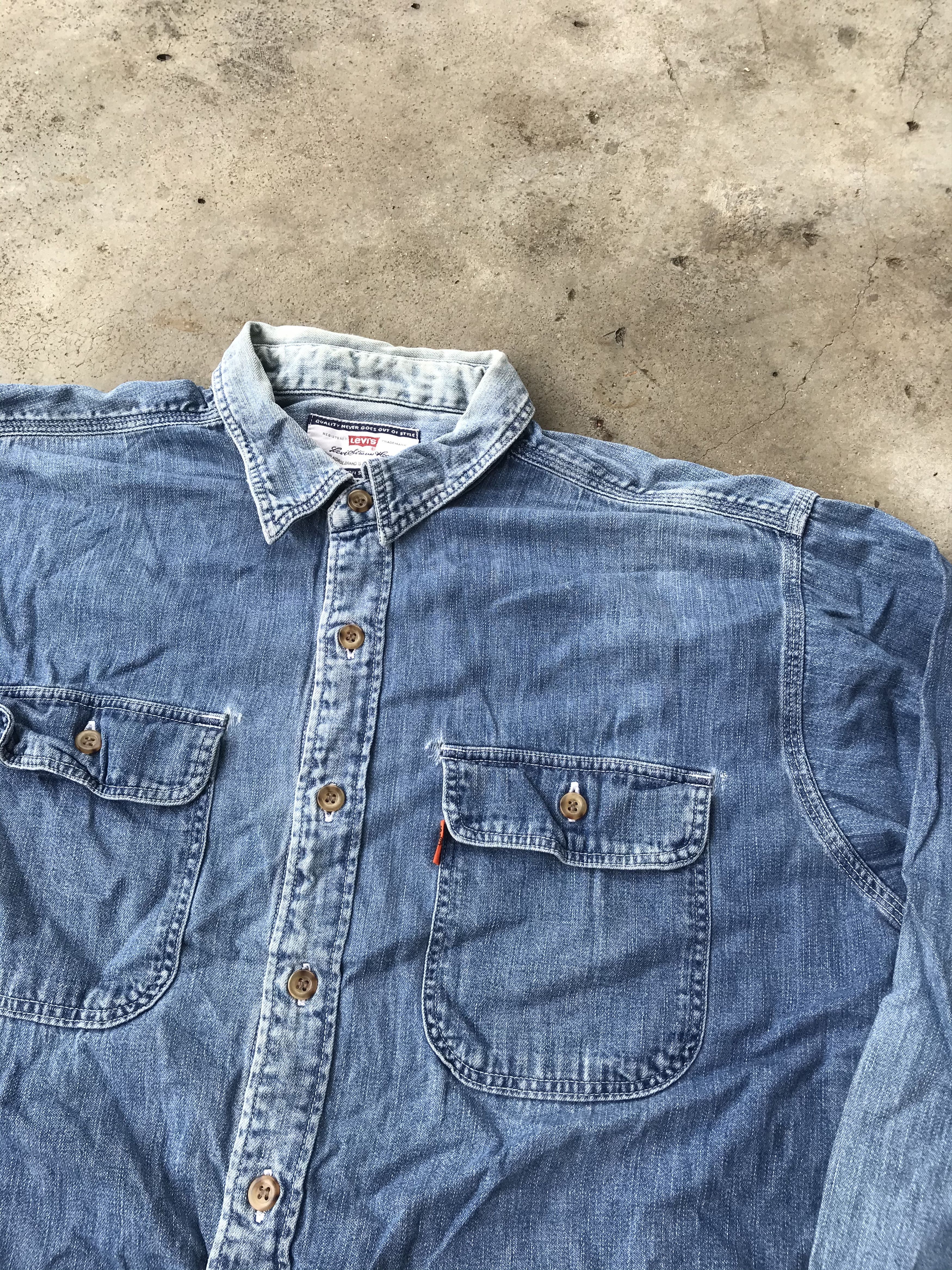 Levi's Vintage Levis orangetag denim shirts Size US L / EU 52-54 / 3 - 2 Thumbnail