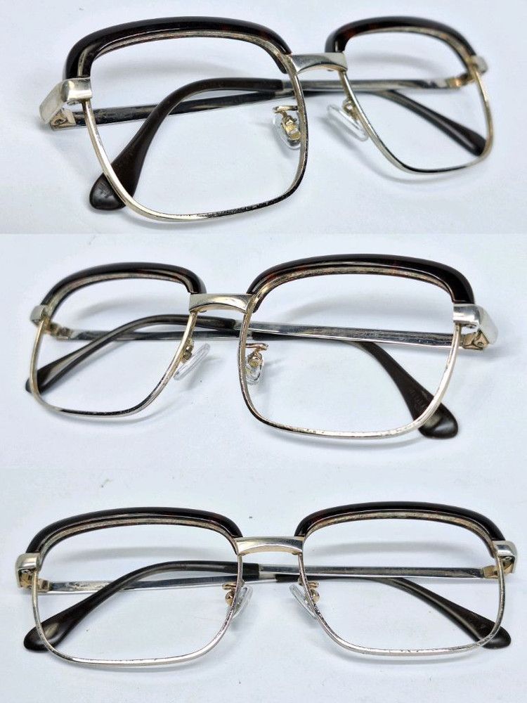 Other VINTAGE 1980s No.5117 Browline Glasses 52mm Classic Square Size ONE SIZE - 2 Thumbnail