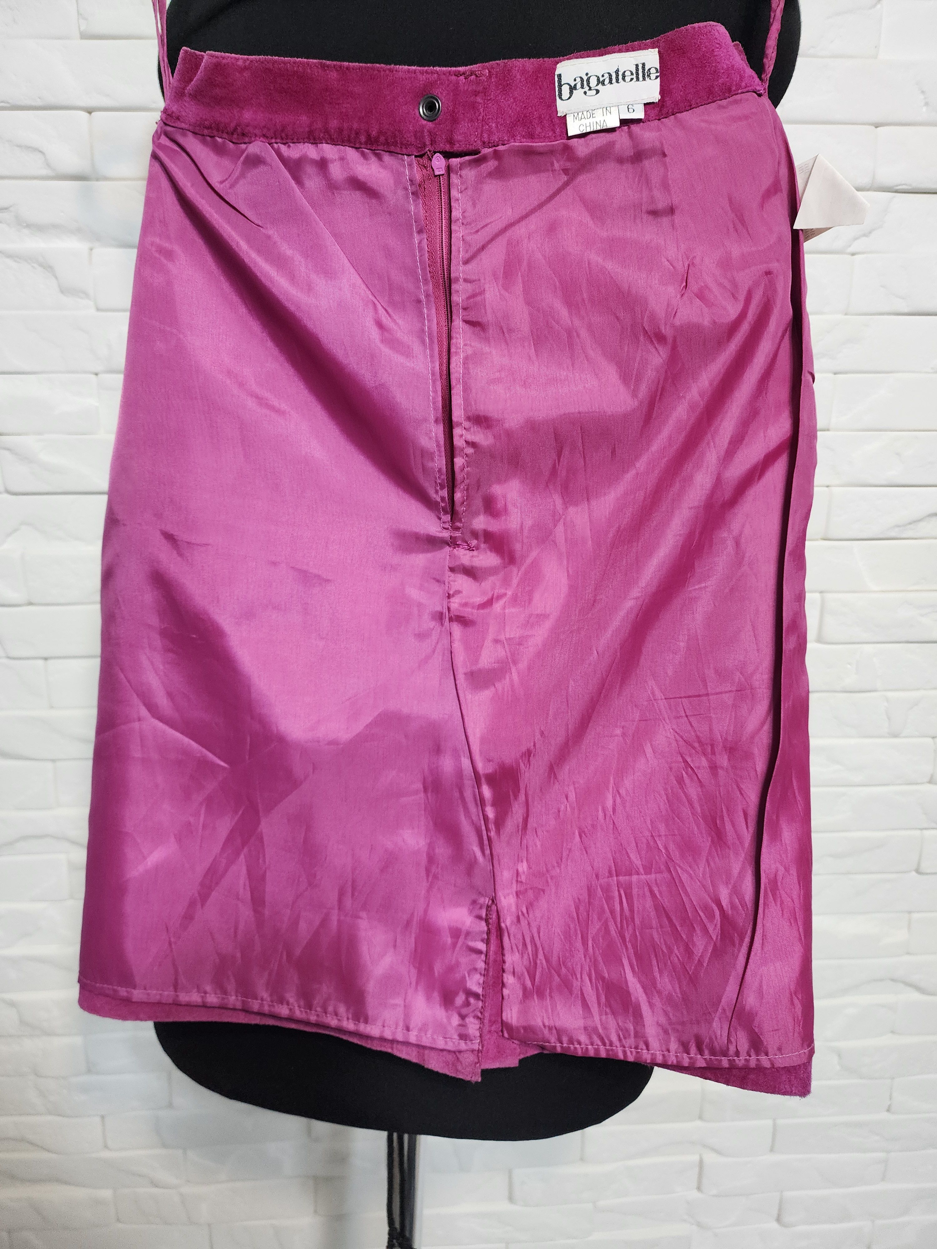Other Pink Suede Leather Skirt: Size 27" / US 4 / IT 40 - 7 Thumbnail