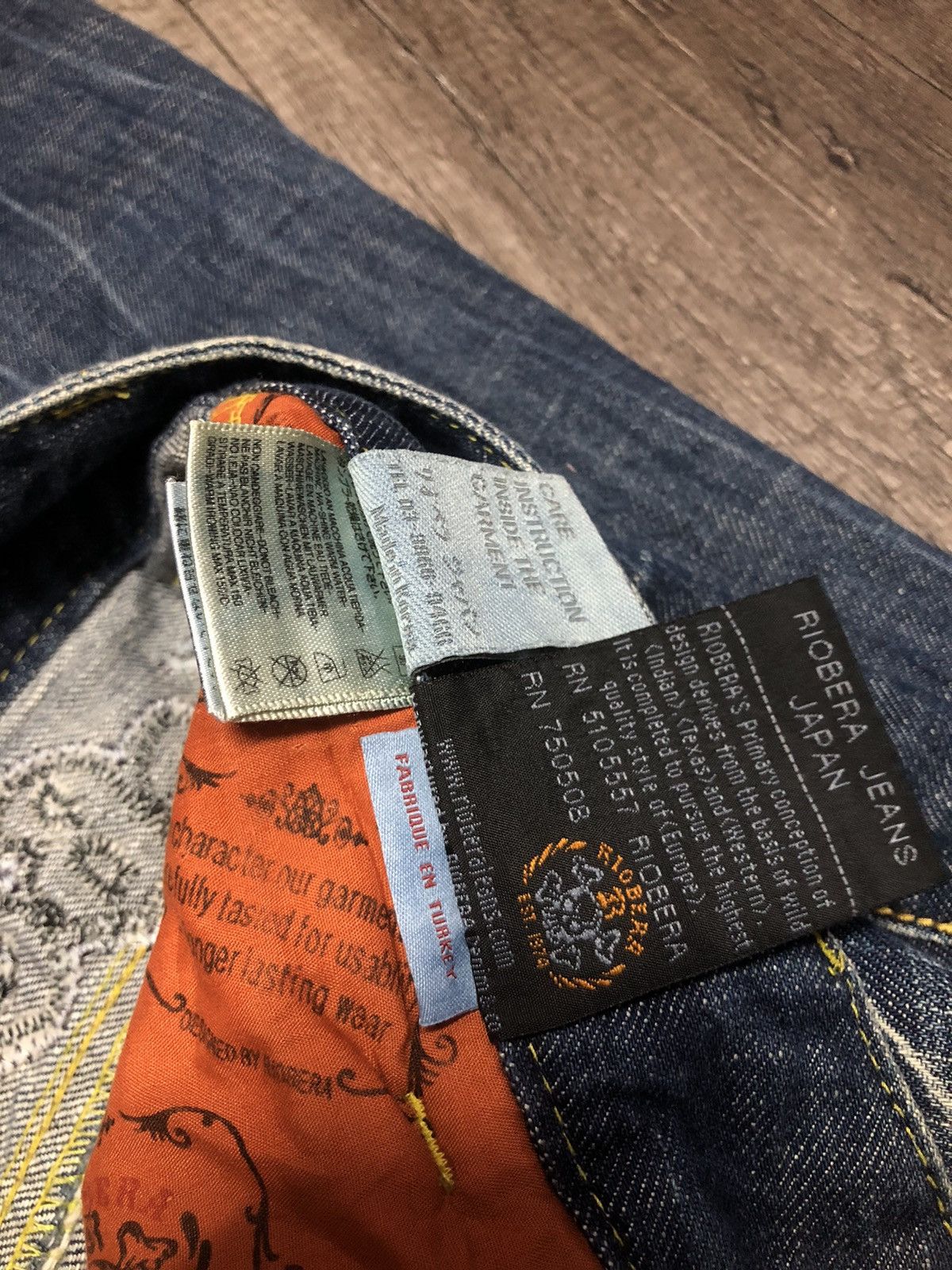 If Six Was Nine × Japanese Brand VINTAGE RIOBERA FLARE JEANS RARE DESIGN UNISEX Size US 30 / EU 46 - 21 Thumbnail