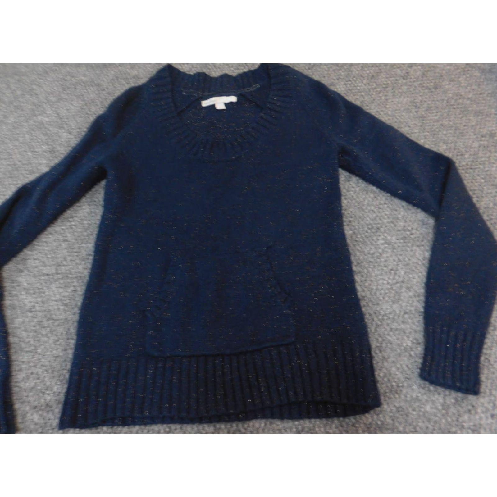 Old Navy Old Navy Womens Sweater S Pullover Crew Neck Long Sleeve Blue Dolman Knit Stretch Logo Casual Regular Vintage No (if needed) Size S / US 4 / IT 40 - 2 Thumbnail
