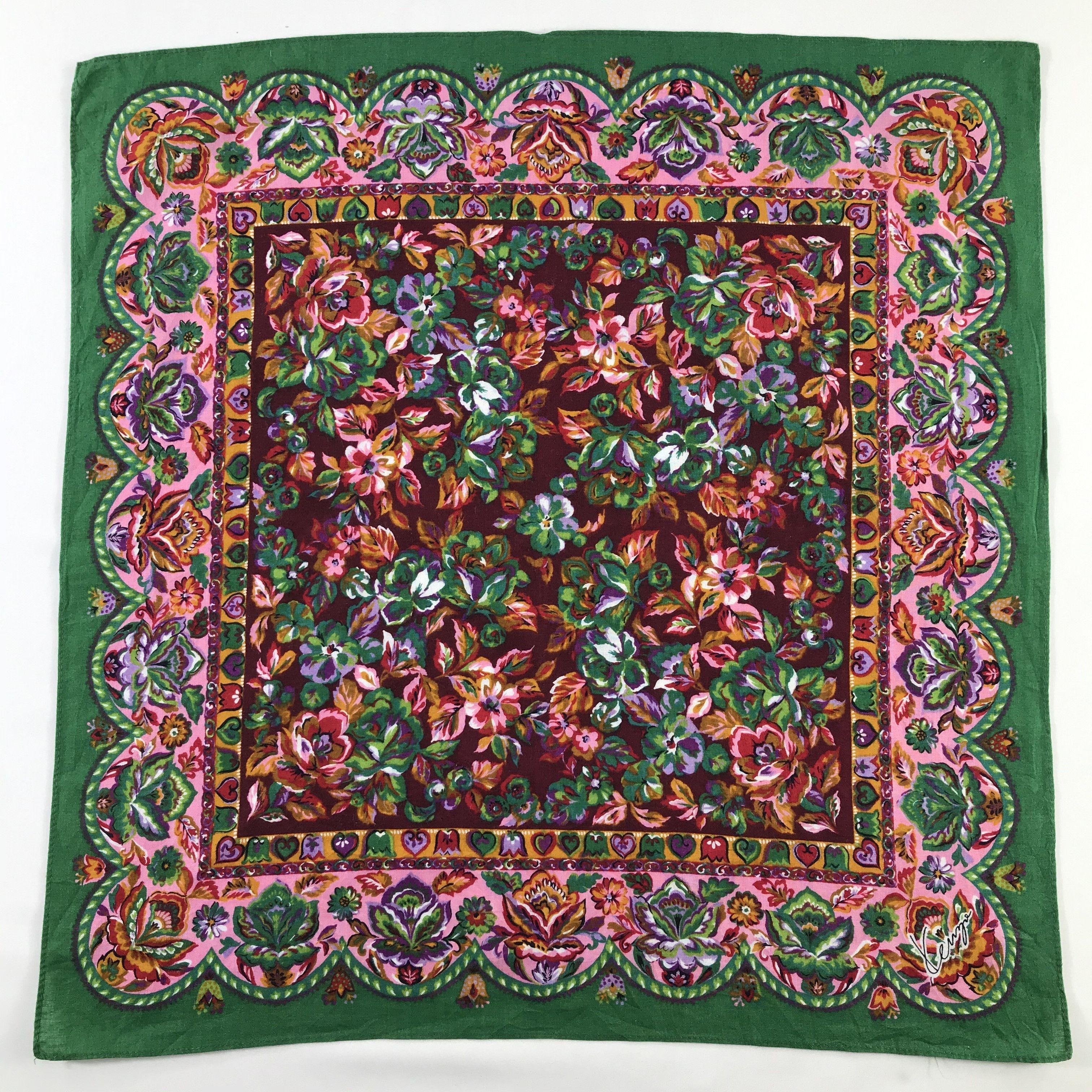 Kenzo × Vintage Kenzo Bandana / Handkerchief / Neckerchief - S533 Size ONE SIZE - 1 Thumbnail