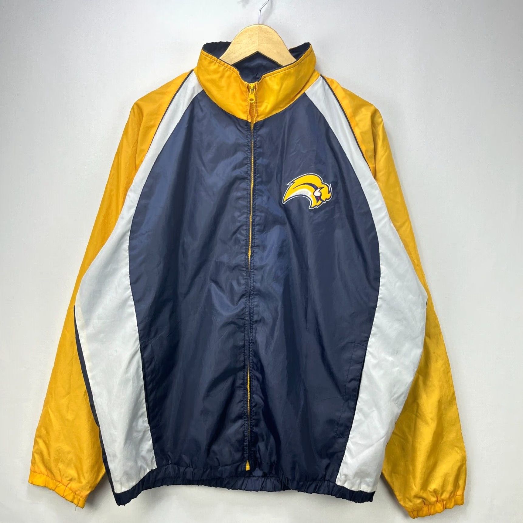 NHL VINTAGE 90s Buffalo Sabres NHL Windbreaker Jacket XL Blue Men Jacket Windbreaker 90s Buffalo Sabres NHL Size US XL / EU 56 / 4 - 2 Thumbnail
