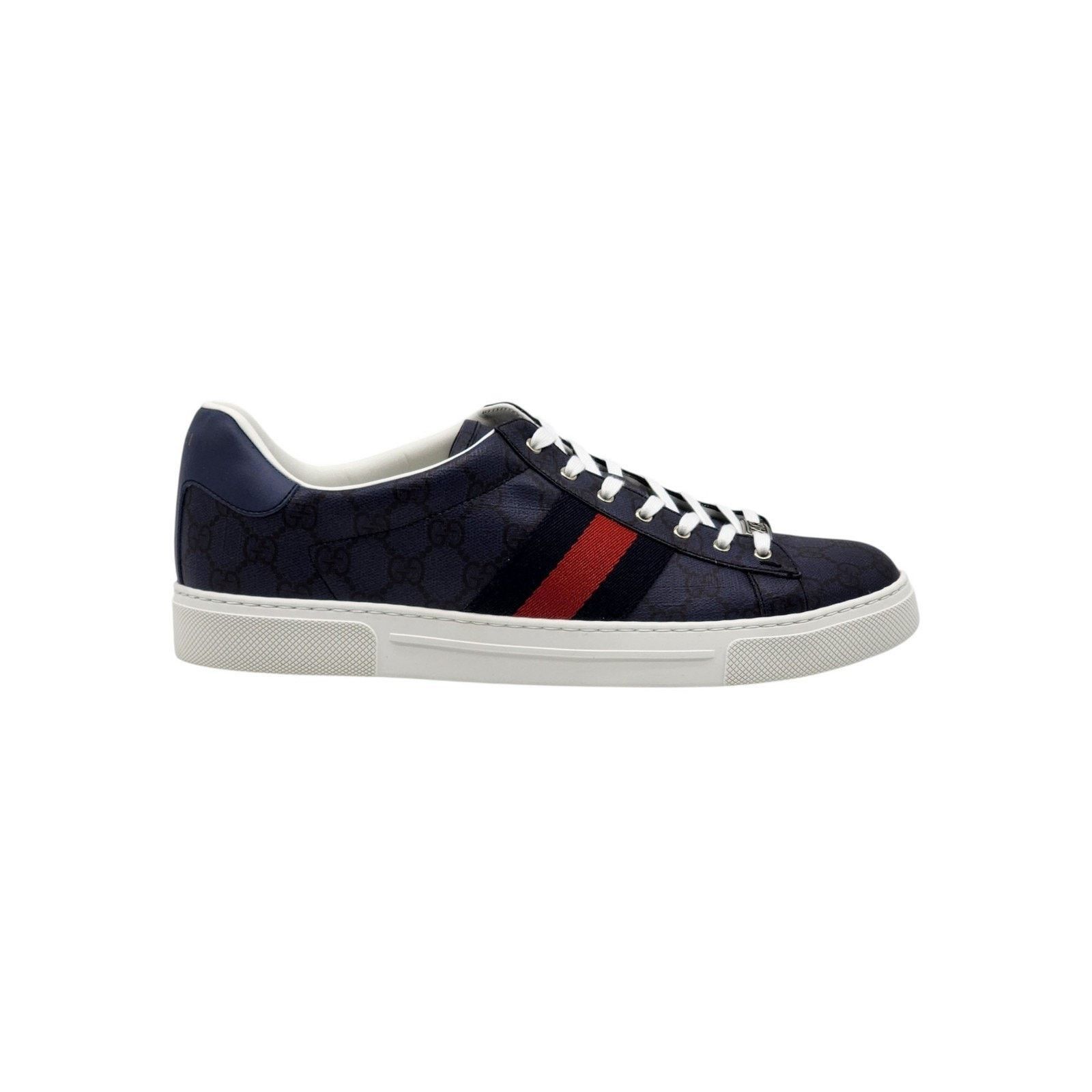 Gucci Ace GG Supreme Web Low Top Men's Sneakers Blue US 12 - NWB Size US 12 / EU 45 - 3 Thumbnail