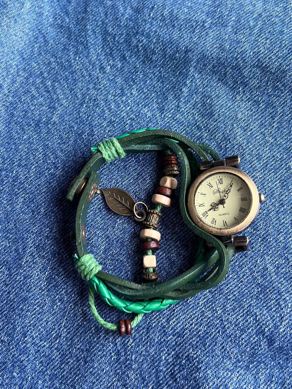 Japanese Brand × Vintage Vintage Japanese style futuristic Watch Green Amulet Leaf 🍃 Size ONE SIZE - 2 Thumbnail