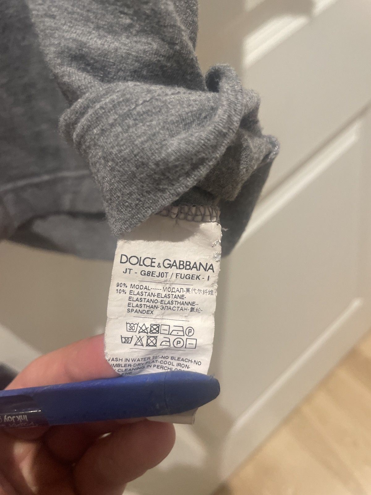 Dolce & Gabbana Dolce Gabbana Grey Modal T-Shirt Size US S / EU 44-46 / 1 - 4 Thumbnail