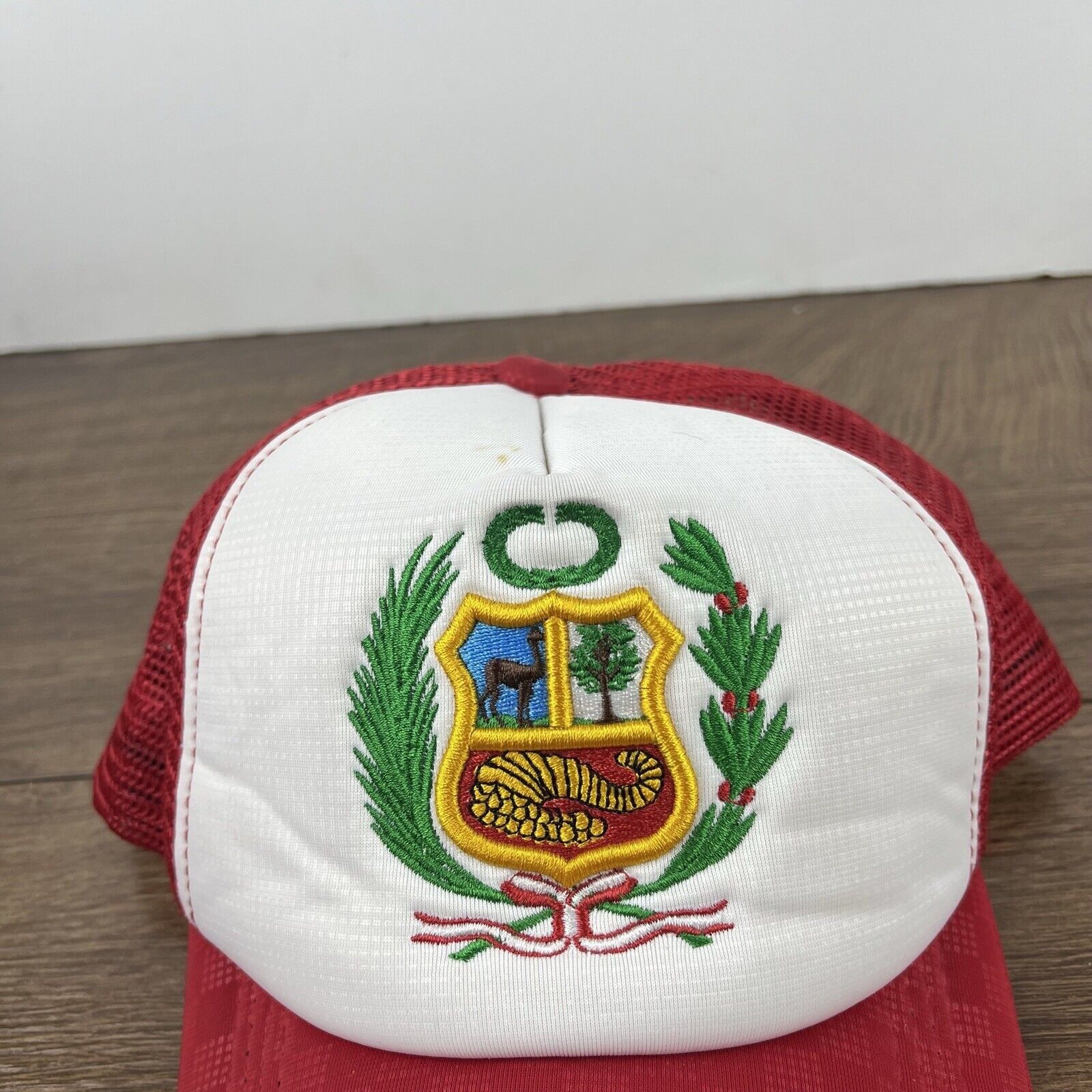 Other Peru Hat Peru Snapback Hat Adjustable Hat Red Hat Adult Fit Size ONE SIZE - 7 Thumbnail