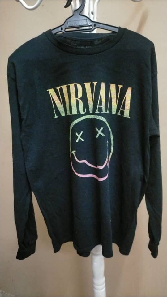 Band Tees × Nirvana Vintage Long Sleeve Nirvana Tees Size US XL / EU 56 / 4 - 1 Thumbnail