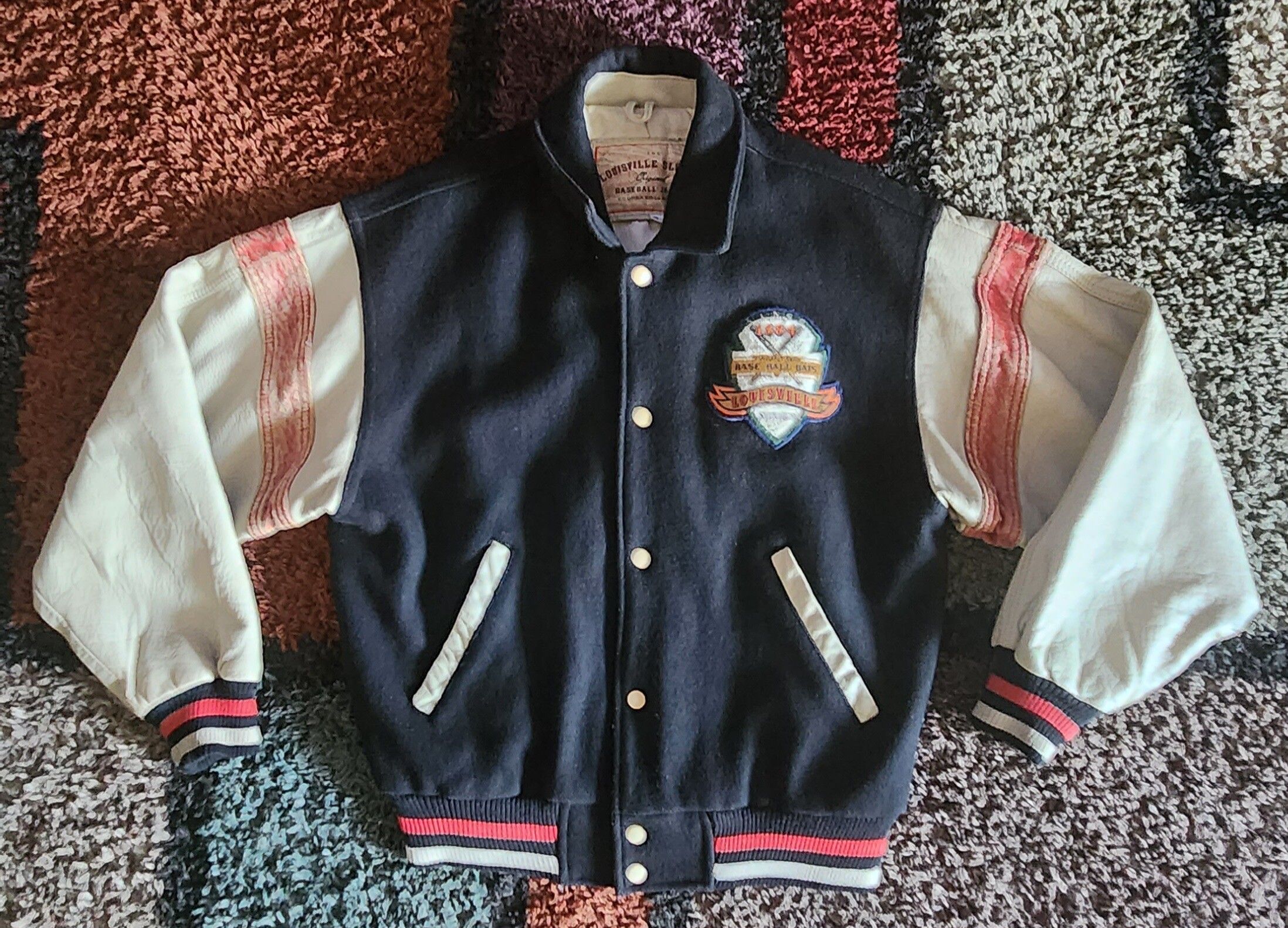 Vintage 80s Louisville Slugger Baseball Jacket Size Medium Made In USA