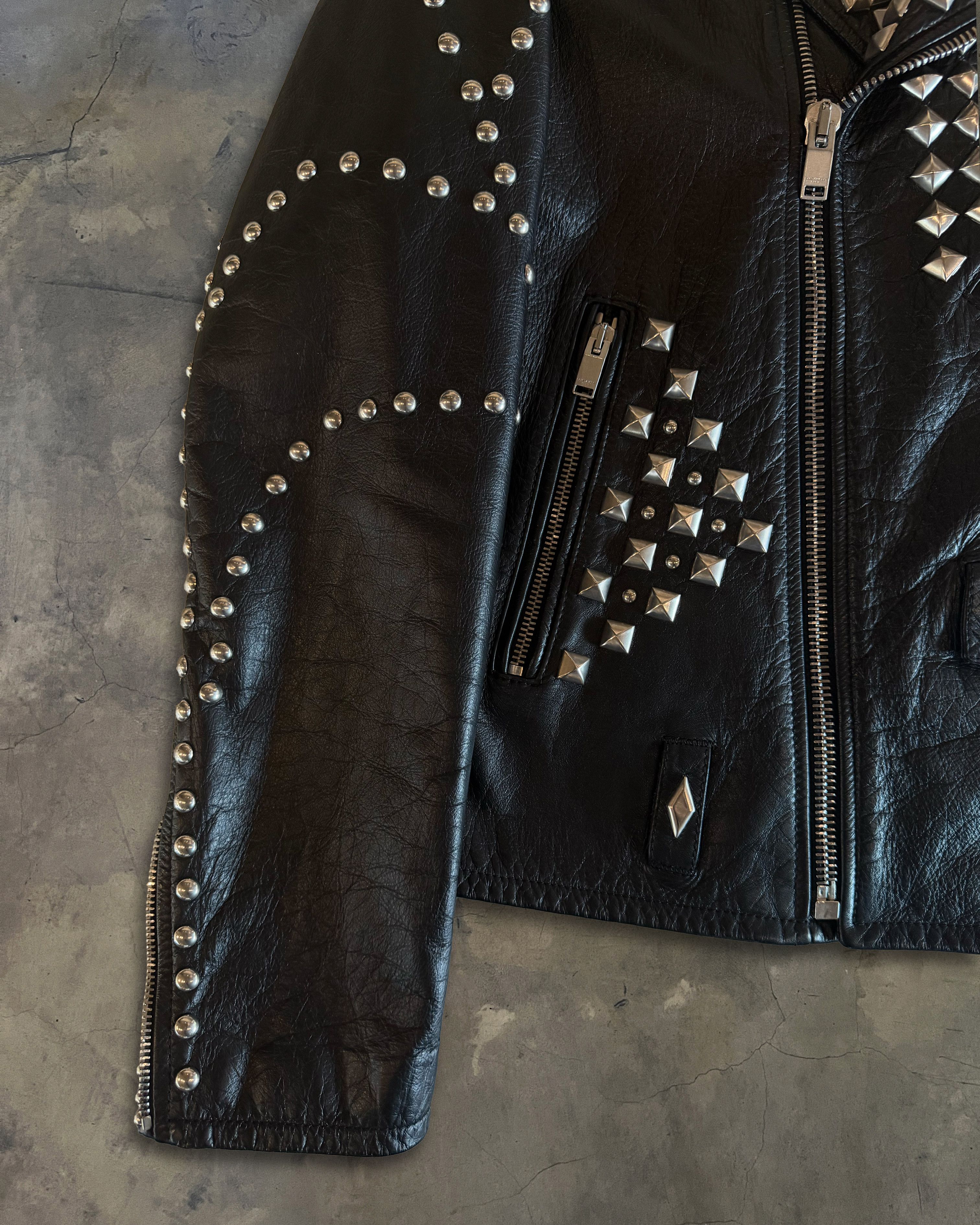 Saint Laurent Paris SAINT LAURENT FW2016 "PALLADIUM" STUDDED LEATHER JACKET Size US S / EU 44-46 / 1 - 3 Thumbnail