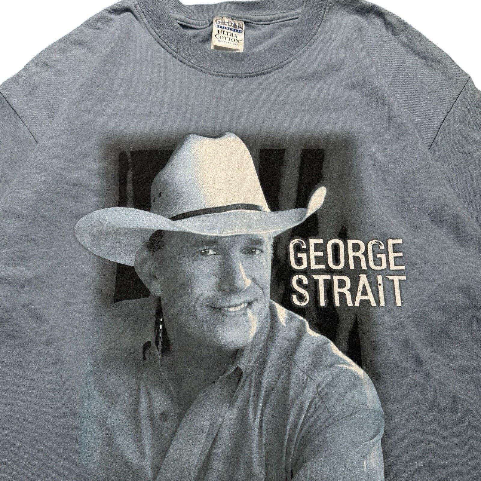 Vintage George Strait Somewhere Down In Texas Blue Country Shirt L Size US L / EU 52-54 / 3 - 2 Thumbnail