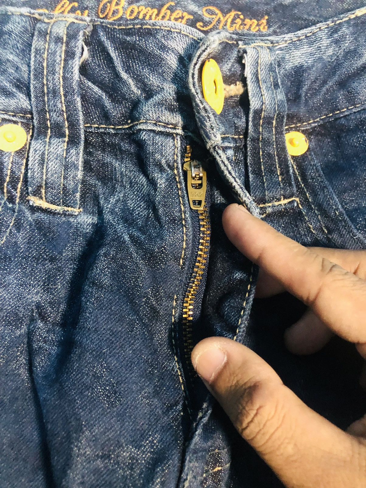 Japanese Brand Sky Bomber Mini Jeans (10) Size US 28 / EU 44 - 9 Thumbnail