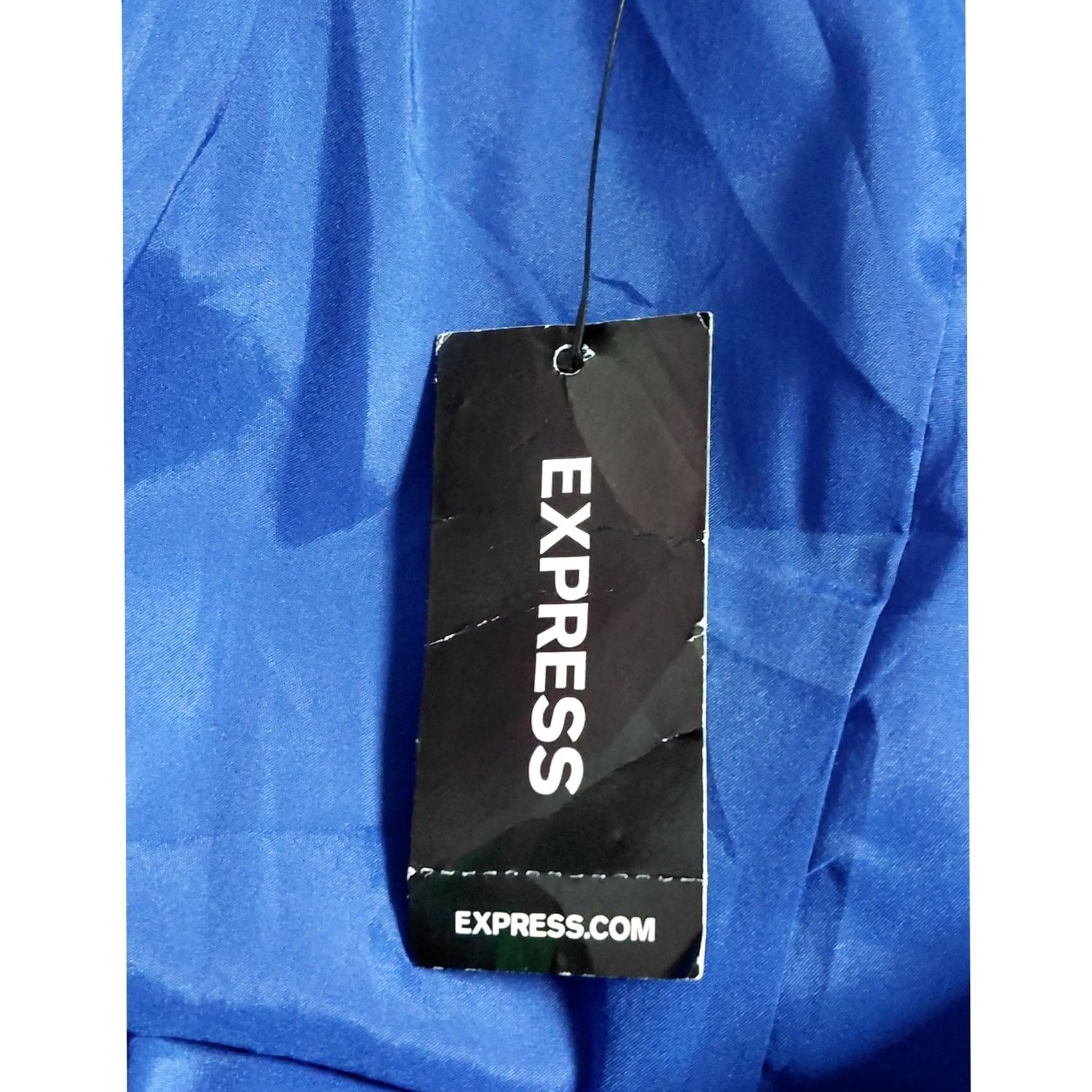 Express NWT EXPRESS Pencil Skirt Blue Solid Women Size 10 Skirt Knee Length Zip Stretch Spring Fall Business Casual Womens Blue Pencil Skirt NWT EXPRESS Size 32" / US 10 / IT 46 - 7 Thumbnail