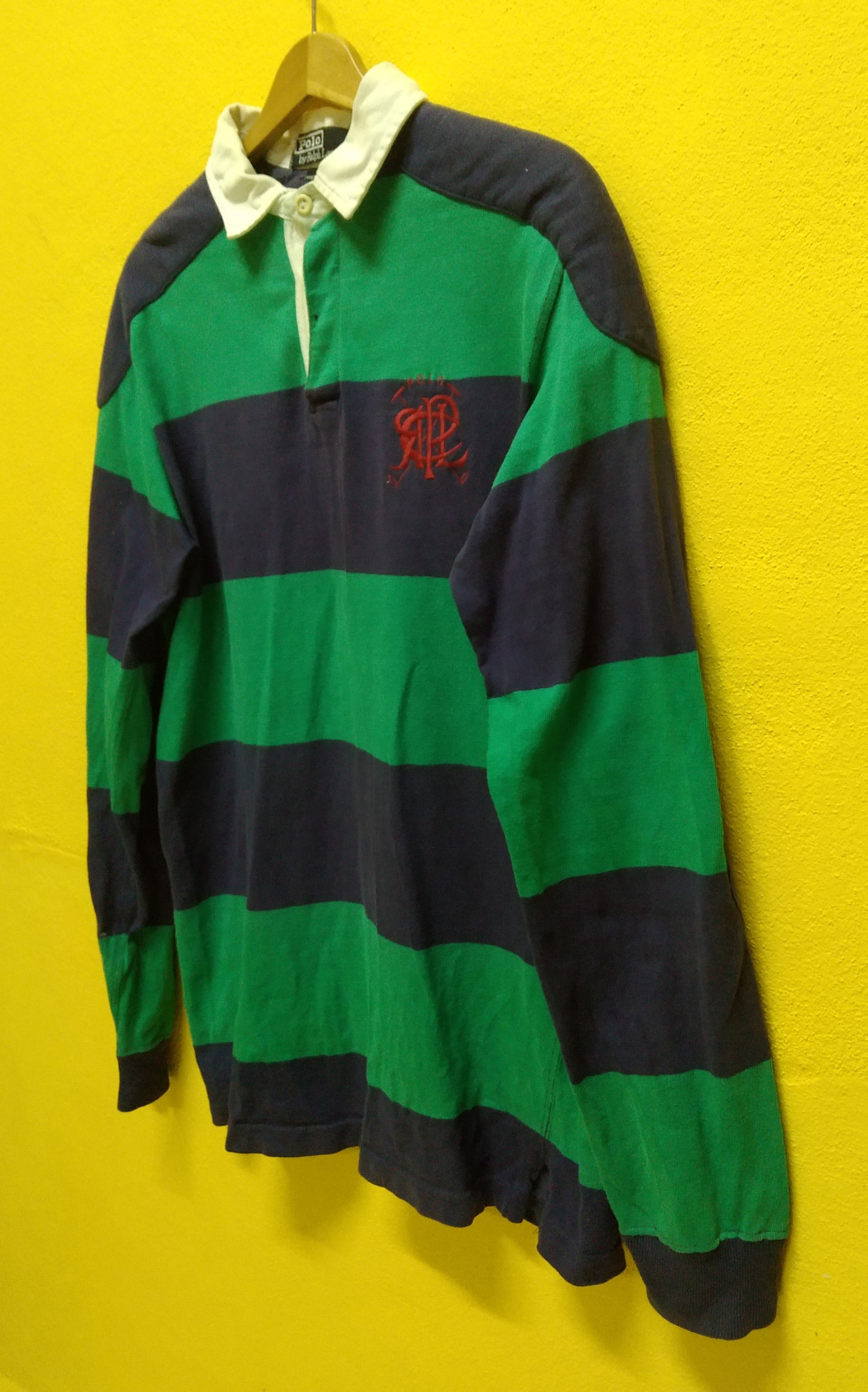 Polo Ralph Lauren × Ralph Lauren × Vintage Vintage Polo Ralph Lauren Rugby Long Sleeve Shirt Size US M / EU 48-50 / 2 - 3 Thumbnail