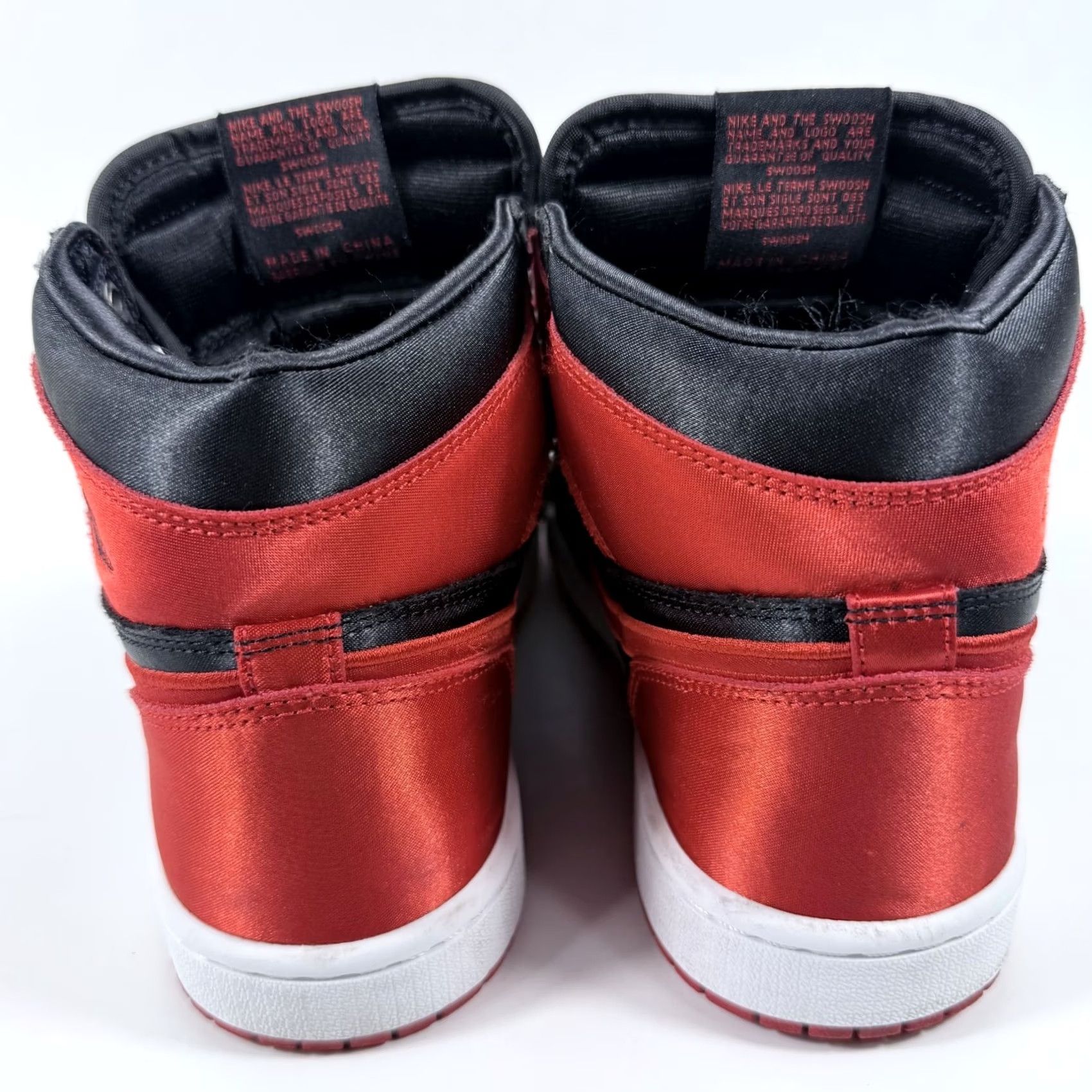 Nike Nike Air Jordan 1 High OG Satin Bred Sneakers Women's Red/Black High Top 7 Size M / US 6-8 / IT 42-44 - 4 Thumbnail