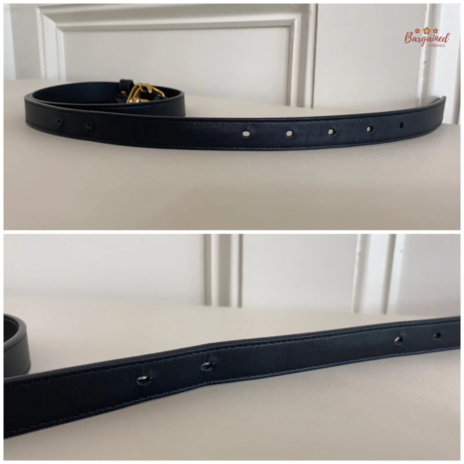 Gucci Gucci Smooth Leather Slim Signature Double G Buckle Belt Size 30 - 6 Thumbnail