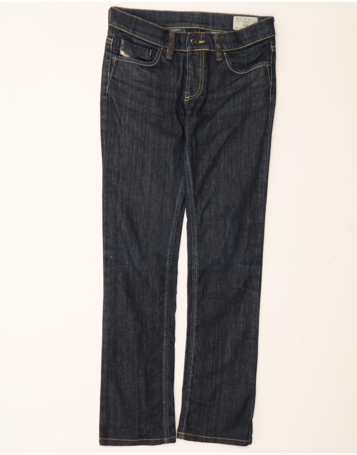 Diesel Womens Liv Slim Jeans W26 L29 Navy Blue Size 42" / US 20 - 1 Thumbnail