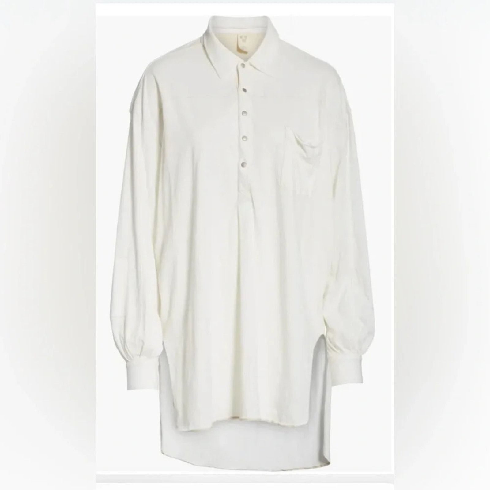 Free People We The Free long sleeve oversized Henley top, size XS Size XS / US 0-2 / IT 36-38 - 1 Thumbnail