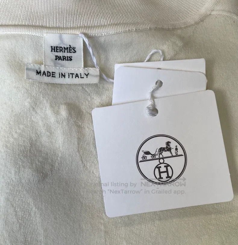 Hermes Hermes White chain gem button short-sleeved sweater Size XS / US 0-2 / IT 36-38 - 5 Thumbnail