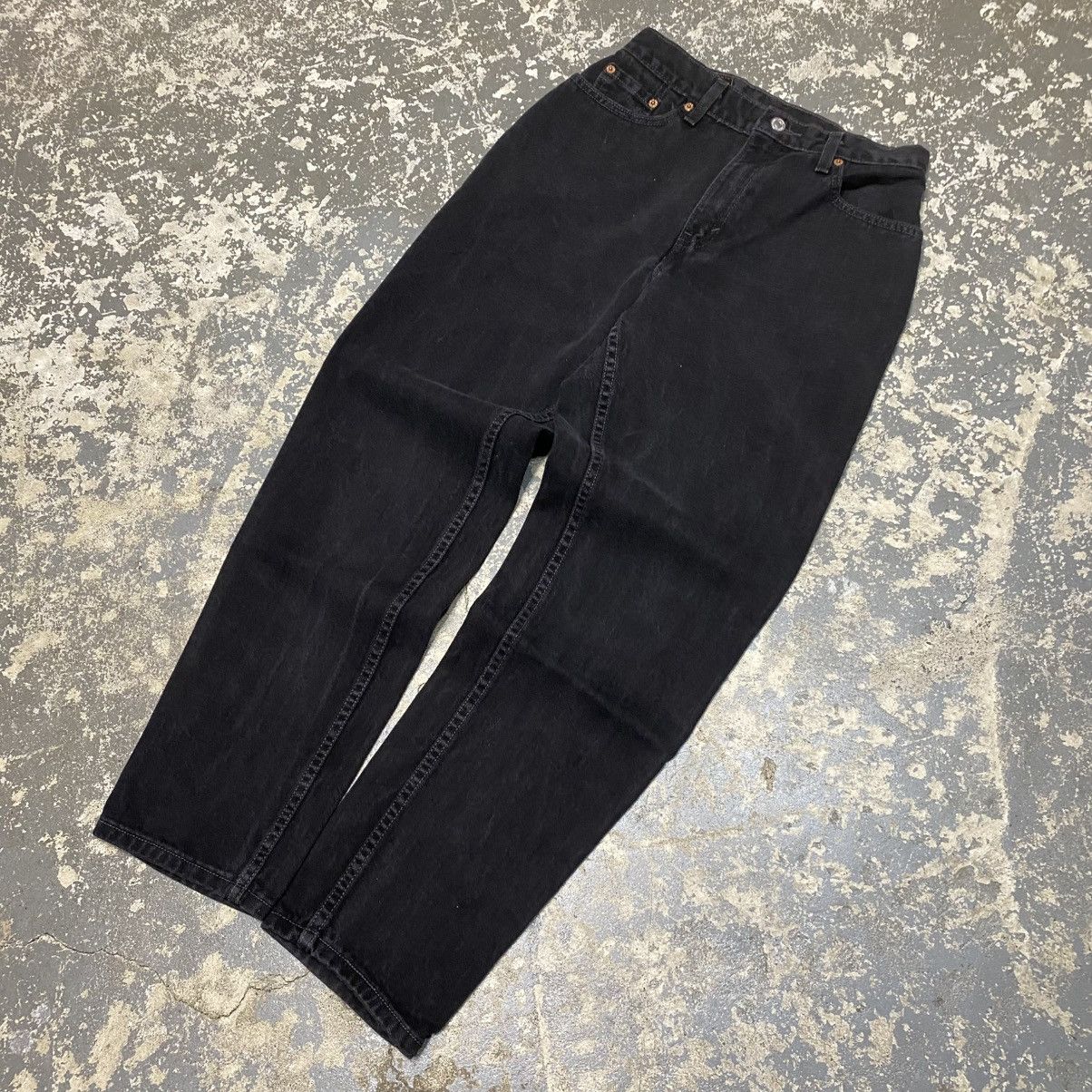 Japanese Brand × Levi's × Vintage Vintage Levi’s 550 Relaxed Fit Black Denim Jeans 90s Size US 27 - 5 Thumbnail