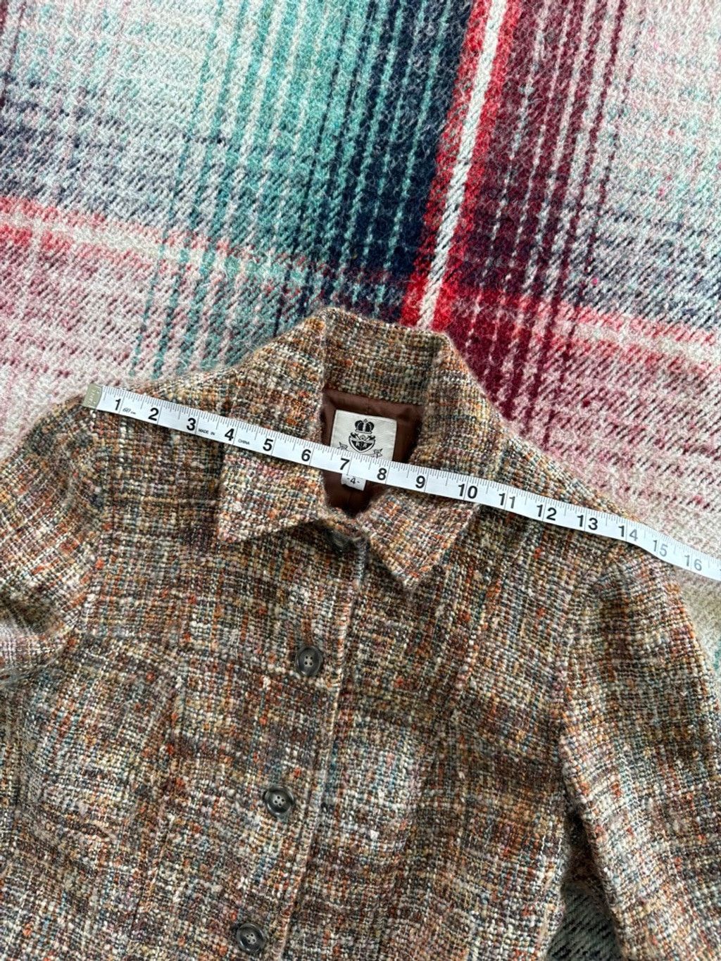 Holt Renfrew Vintage Renfrew Brown Orange Tweed Blazer Jacket Size 4 Size S / US 4 / IT 40 - 8 Thumbnail