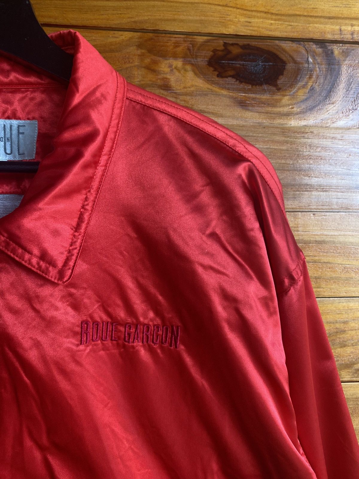 Vintage Vintage ROUE Garcon Red Satin Jacket – Motorsport Style Size US XL / EU 56 / 4 - 6 Thumbnail