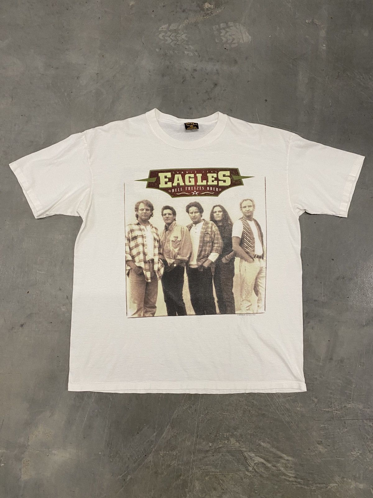 Vintage 90s 1994 eagles hell freezes over band shirt baggy