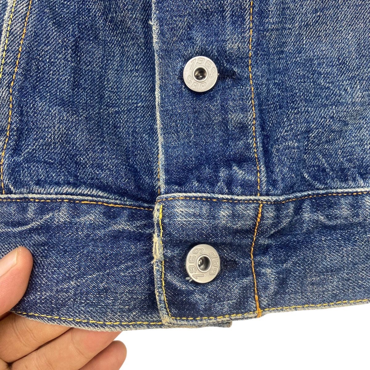 Gap × Vintage Made in Italy Gap Trucker Distressed Western Jacket Size US XS / EU 42 / 0 - 11 Thumbnail