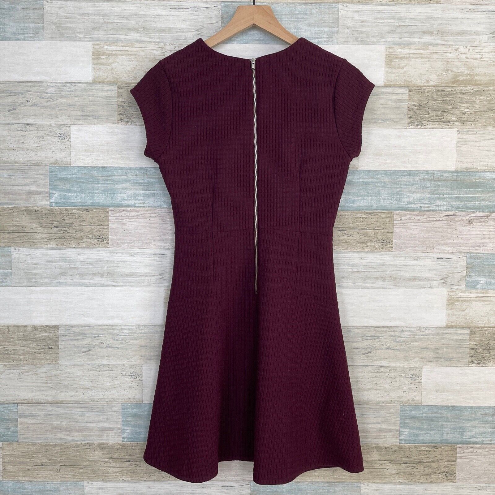 Banana Republic Banana Republic Ponte Fit & Flare Knit Dress Purple Womens 4 Size S / US 4 / IT 40 - 3 Thumbnail
