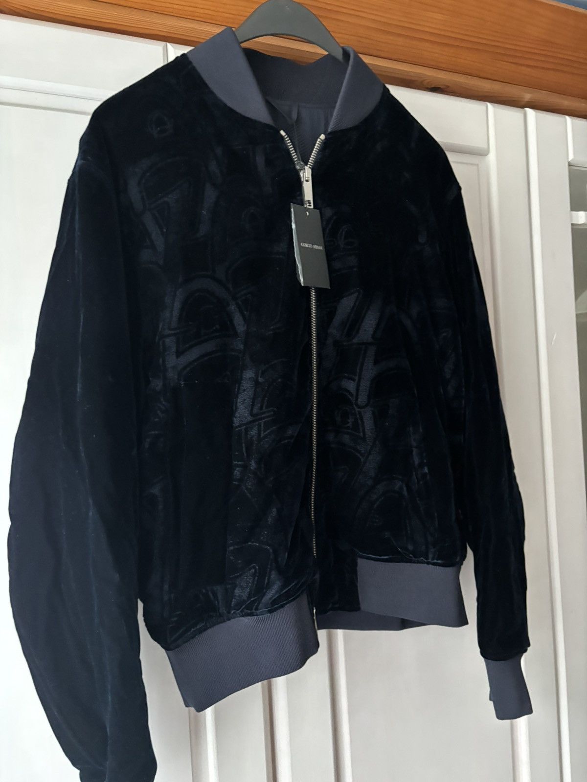 Giorgio Armani Giorgio Armani monogram pattern velvet bomber jacket Size US M / EU 48-50 / 2 - 8 Thumbnail