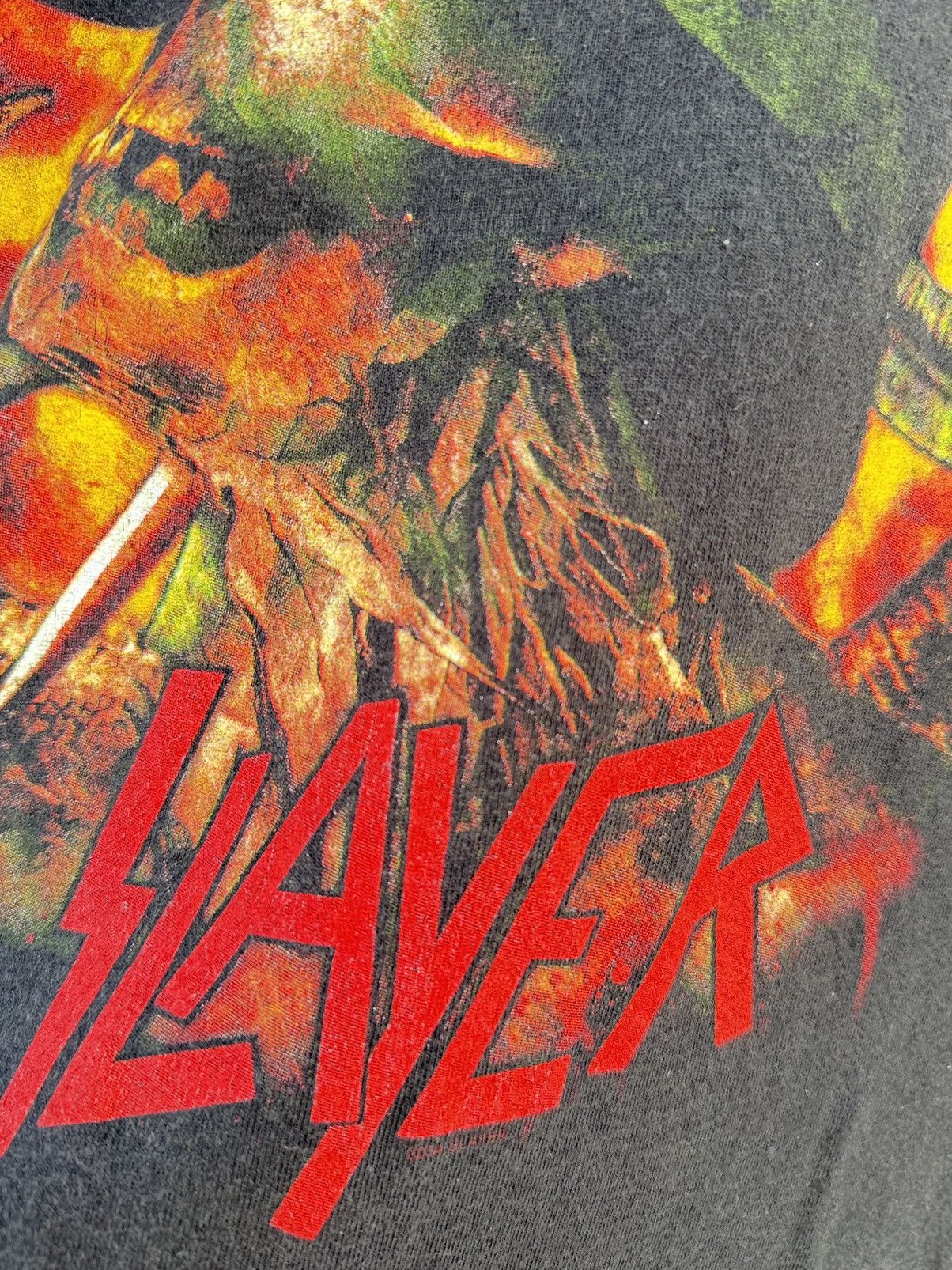 Band Tees Vintage Slayer American Thrash Metal Band Faded Tee Size US L / EU 52-54 / 3 - 5 Thumbnail